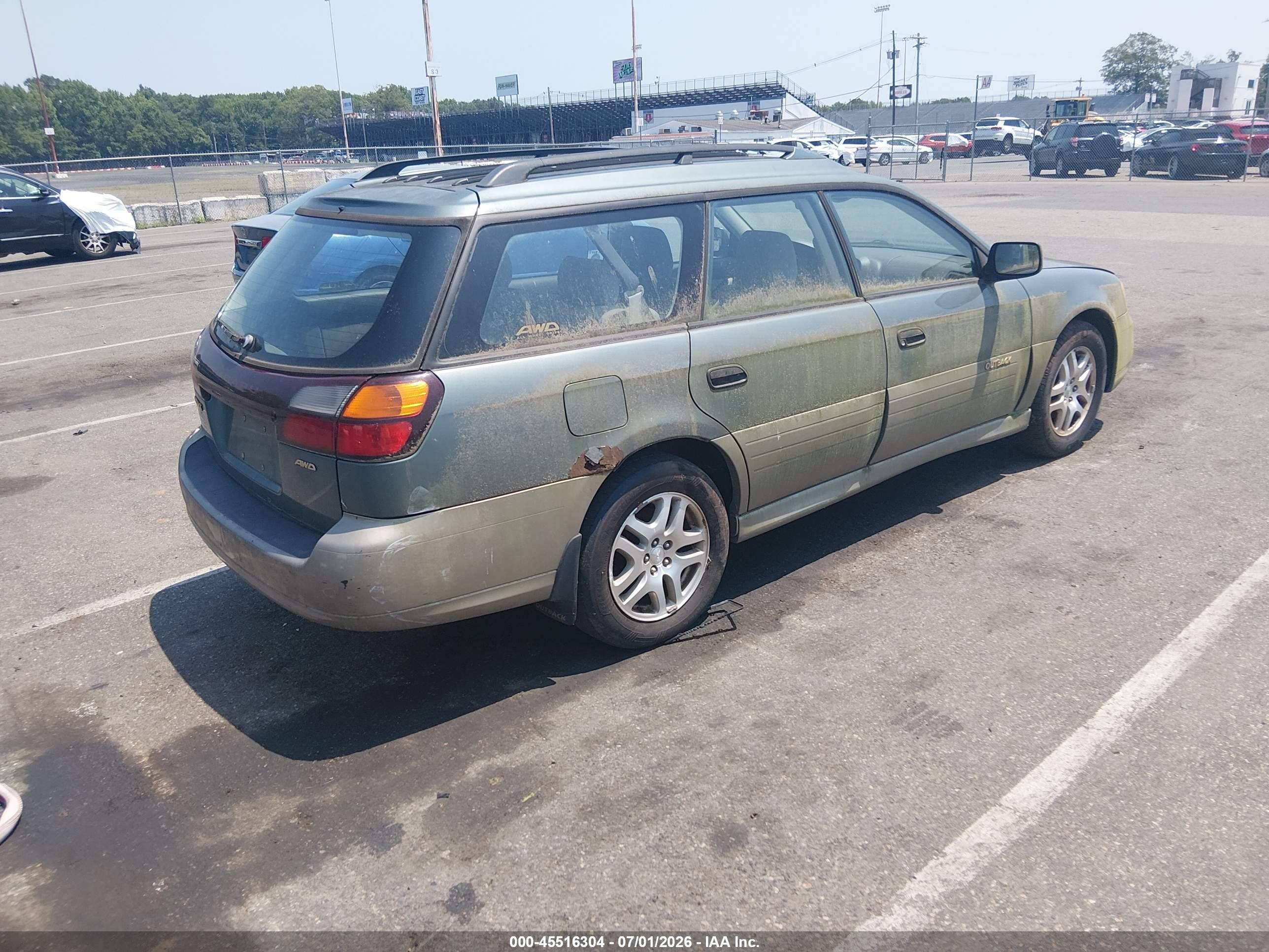 2002 Subaru Outback   Green vin: 4S3BH675627616379