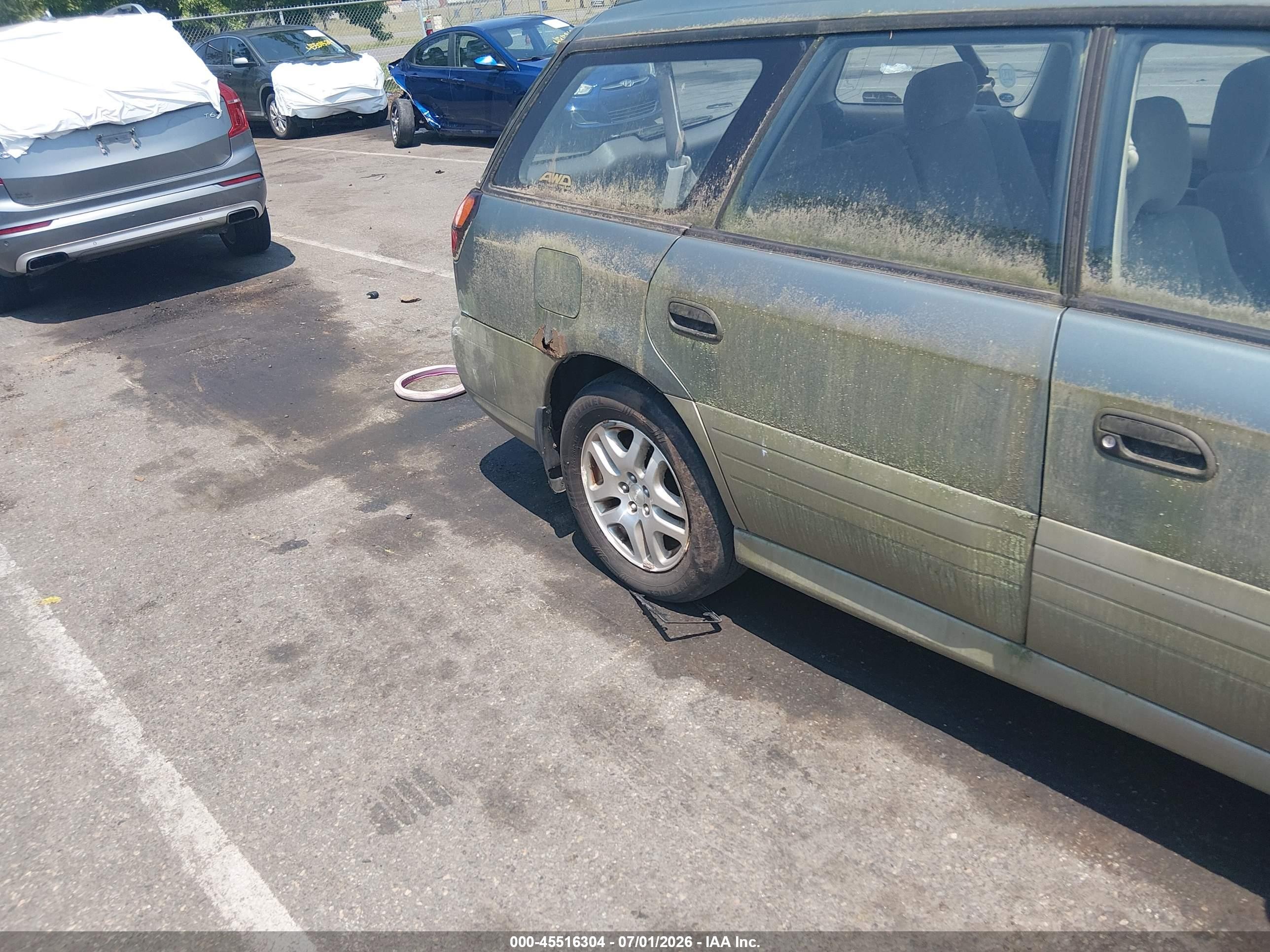 2002 Subaru Outback   Green vin: 4S3BH675627616379
