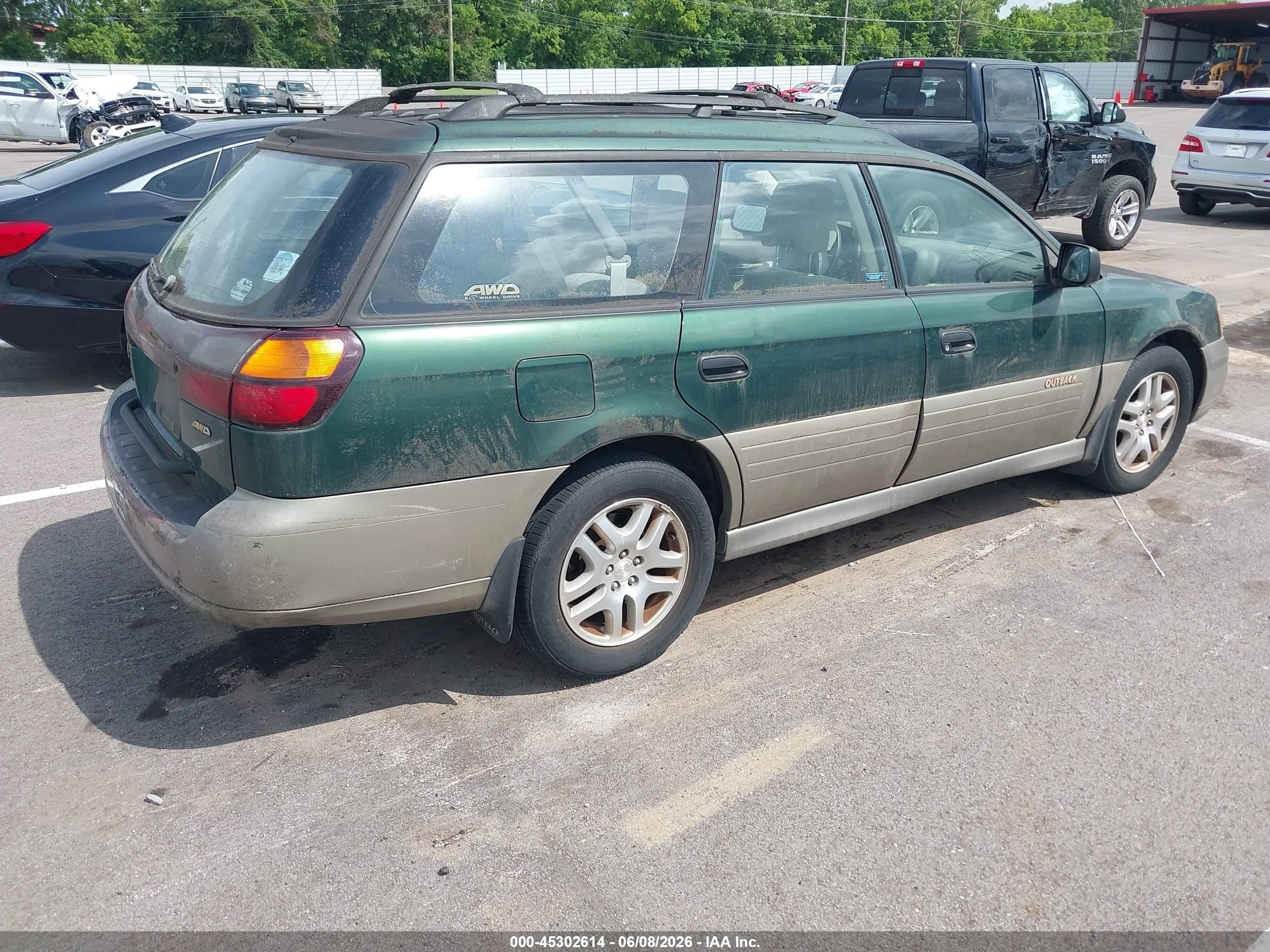 2002 Subaru Outback   Green vin: 4S3BH675627644067