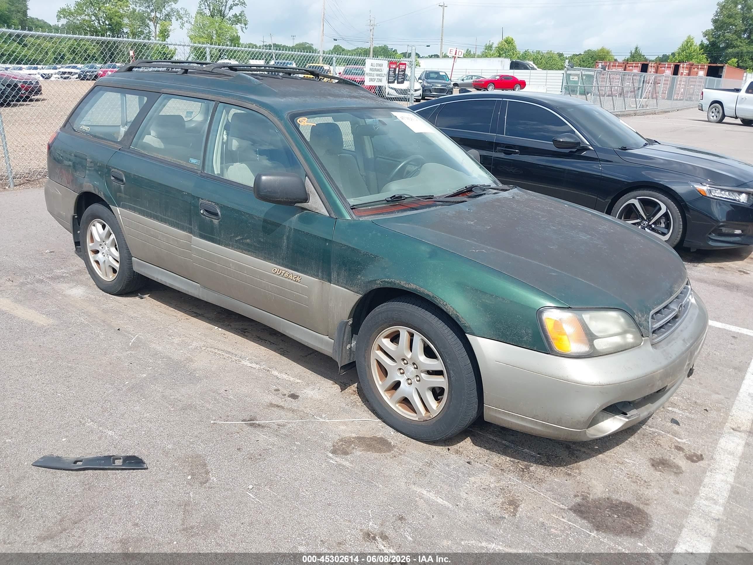 2002 Subaru Outback   Green vin: 4S3BH675627644067