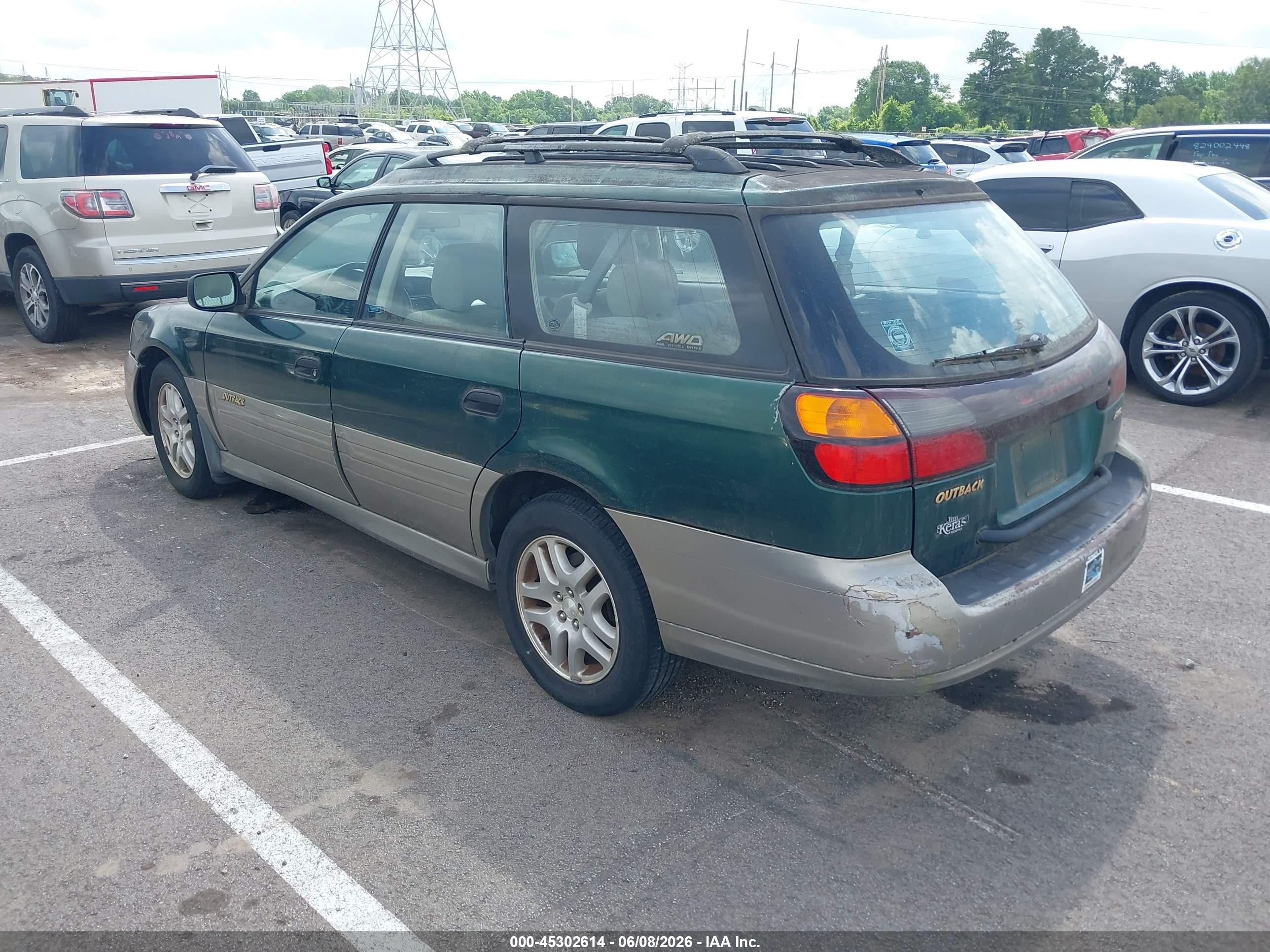 2002 Subaru Outback   Green vin: 4S3BH675627644067