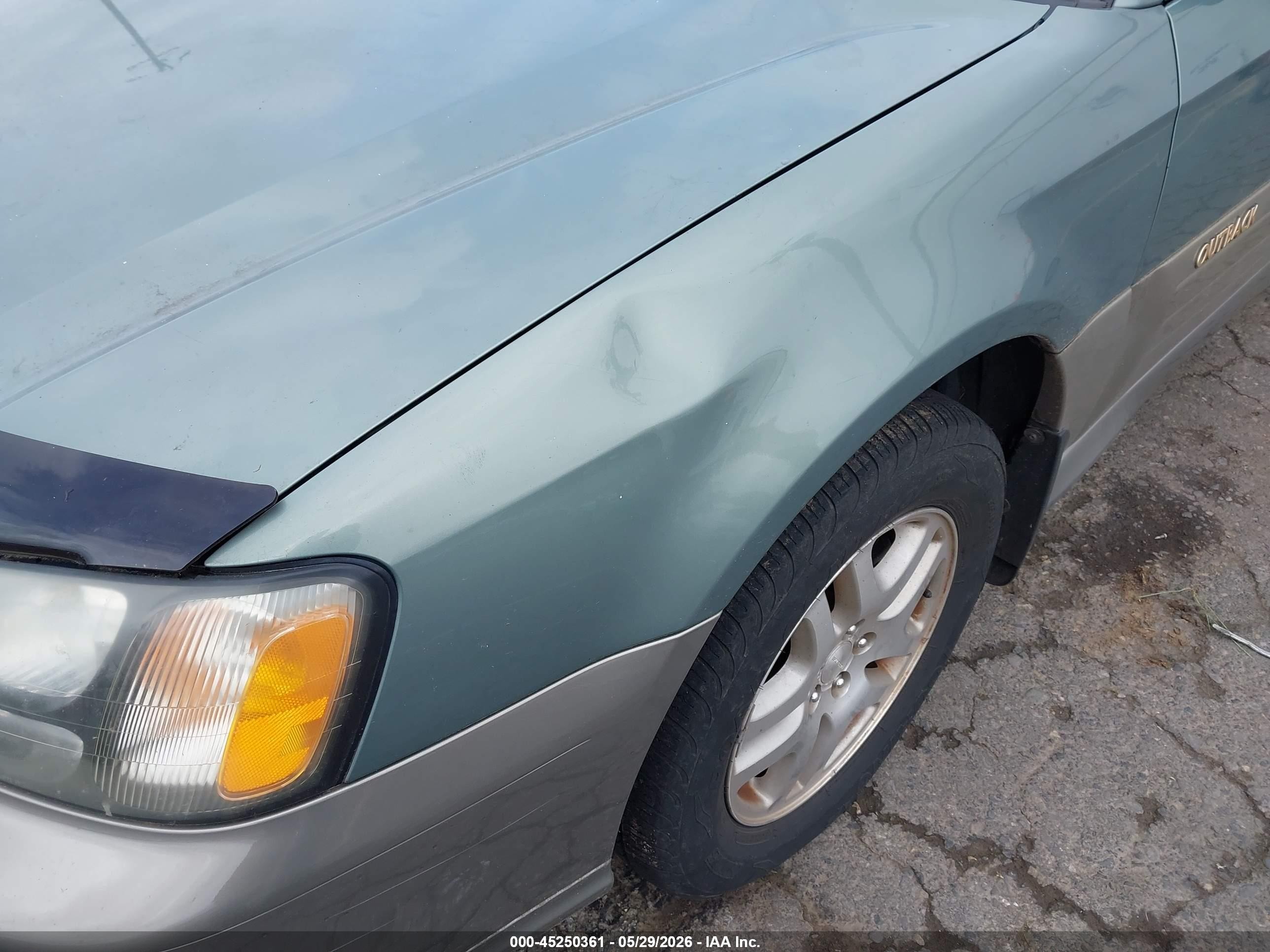 2003 Subaru Legacy Outback Green vin: 4S3BH675637606260