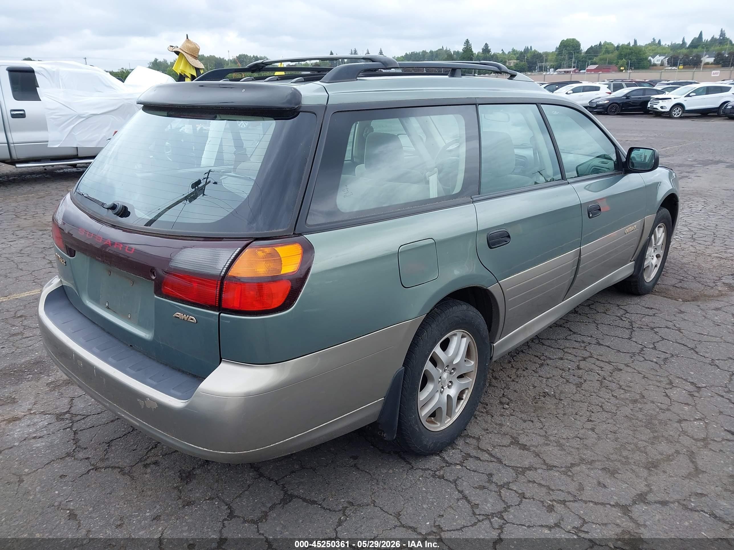 2003 Subaru Legacy Outback Green vin: 4S3BH675637606260