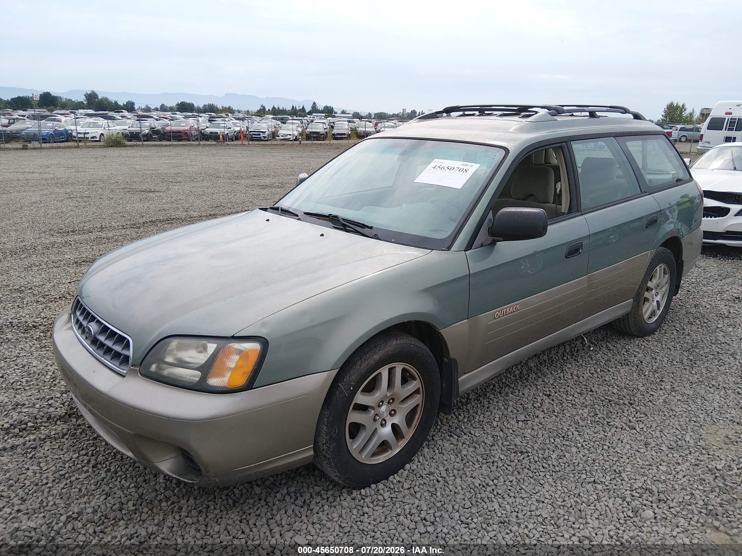 2003 Subaru Outback   Зеленый vin: 4S3BH675637608252