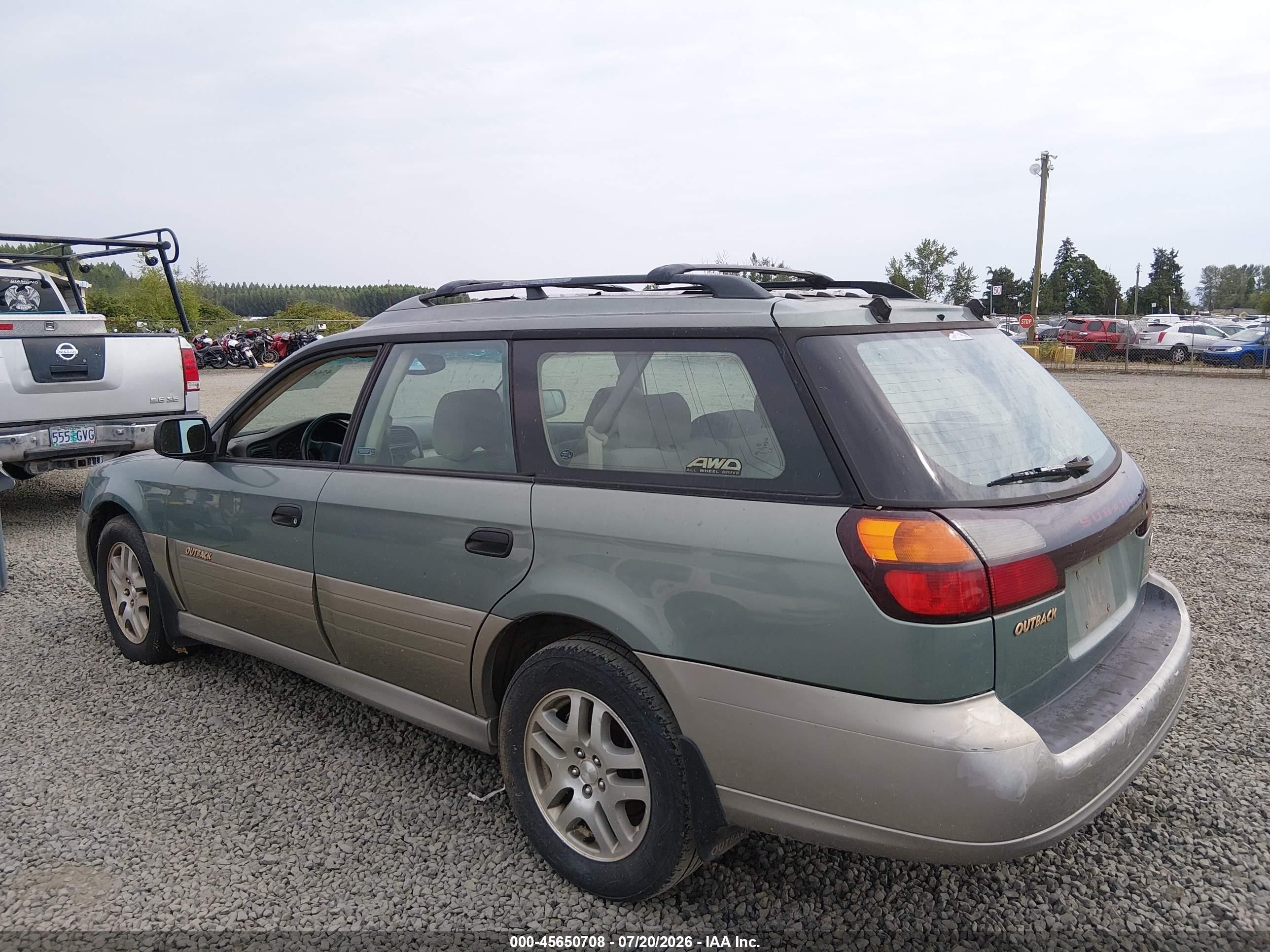 2003 Subaru Outback   Зеленый vin: 4S3BH675637608252