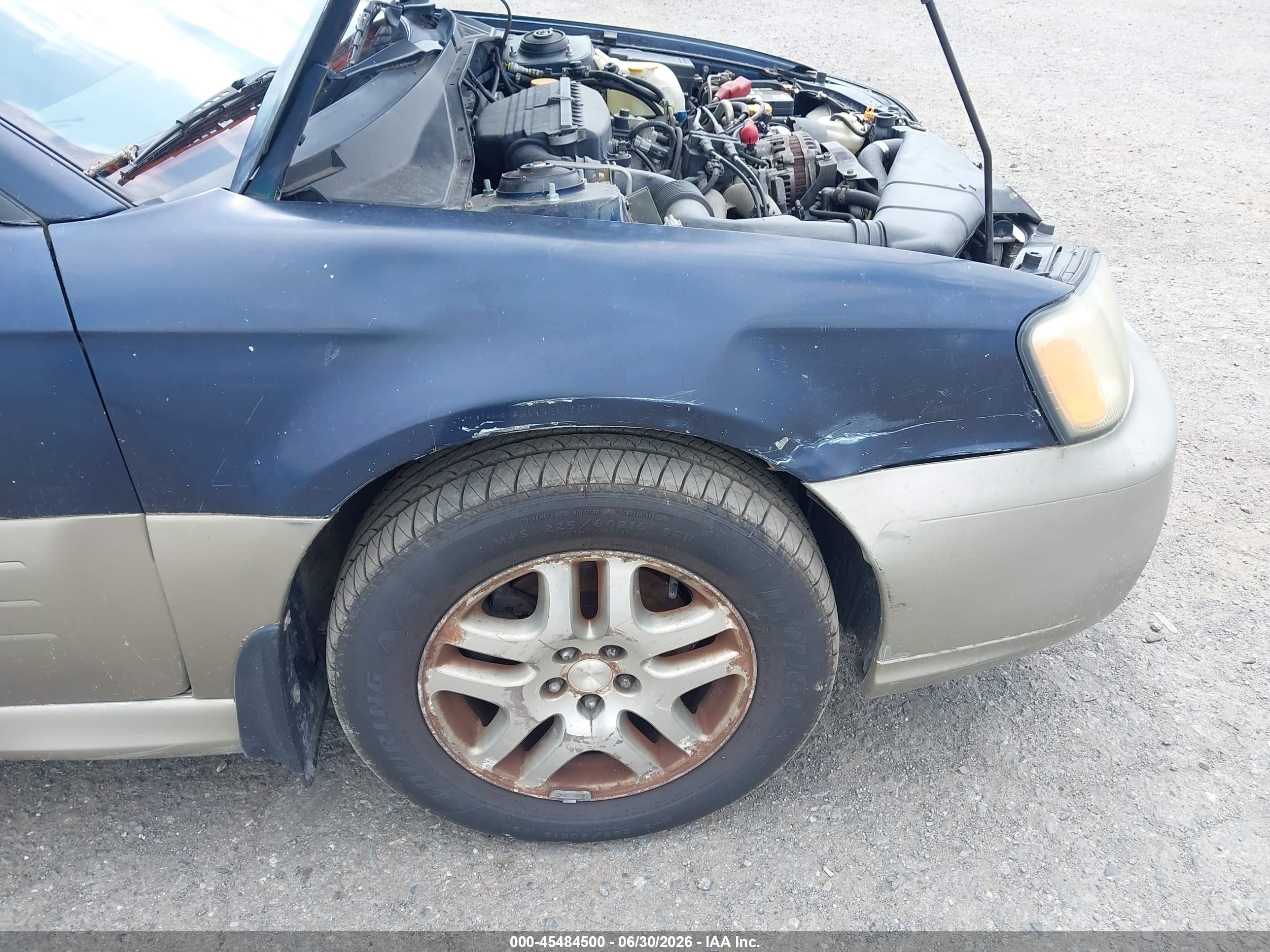 2004 Subaru Outback   Blue vin: 4S3BH675647631239