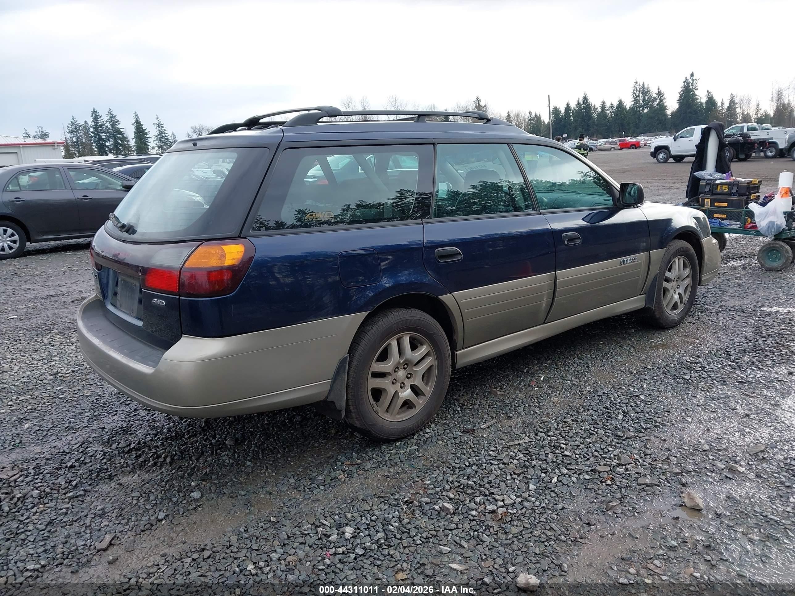2004 Subaru Outback   Blue vin: 4S3BH675647639888