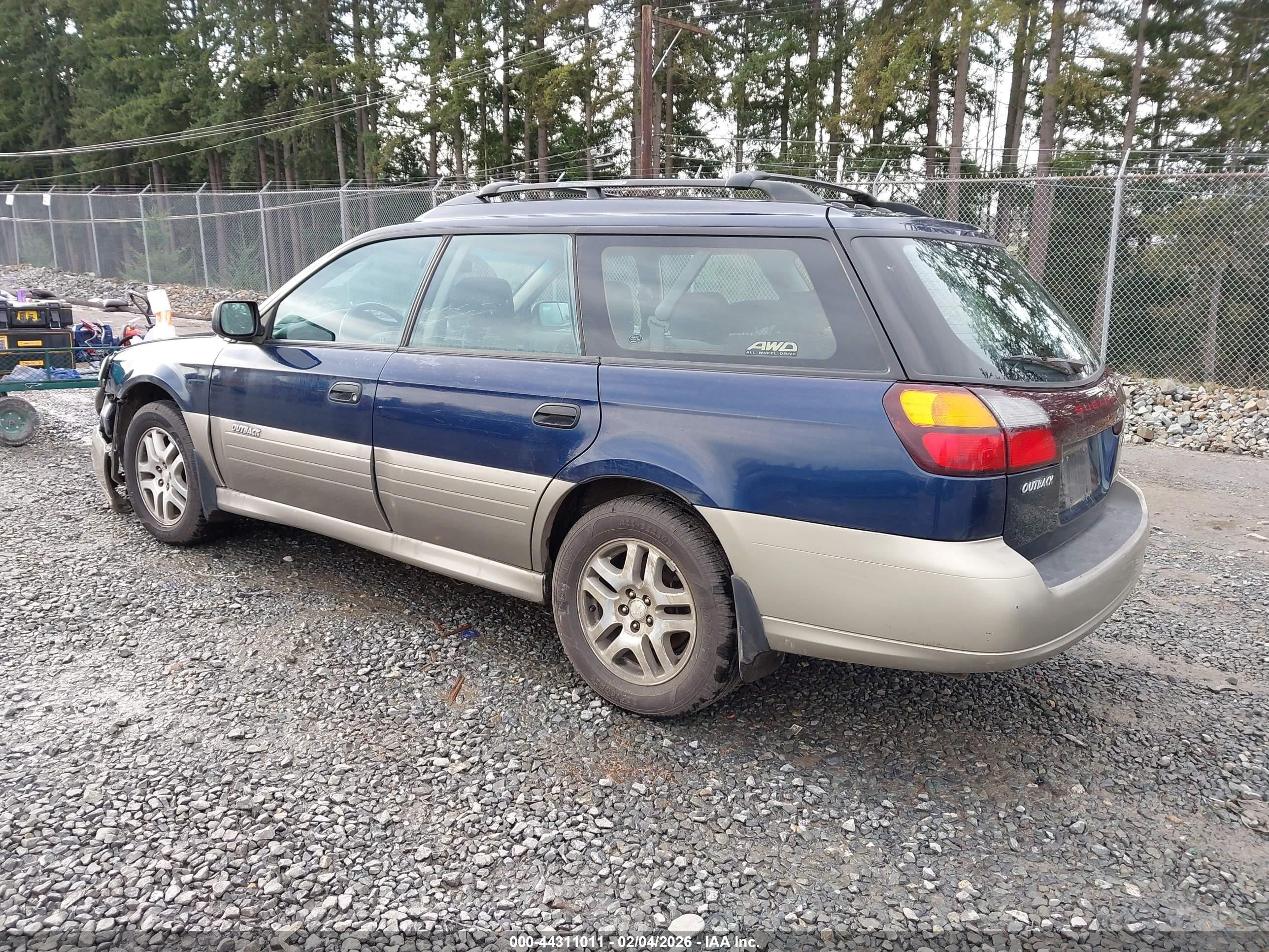 2004 Subaru Outback   Blue vin: 4S3BH675647639888