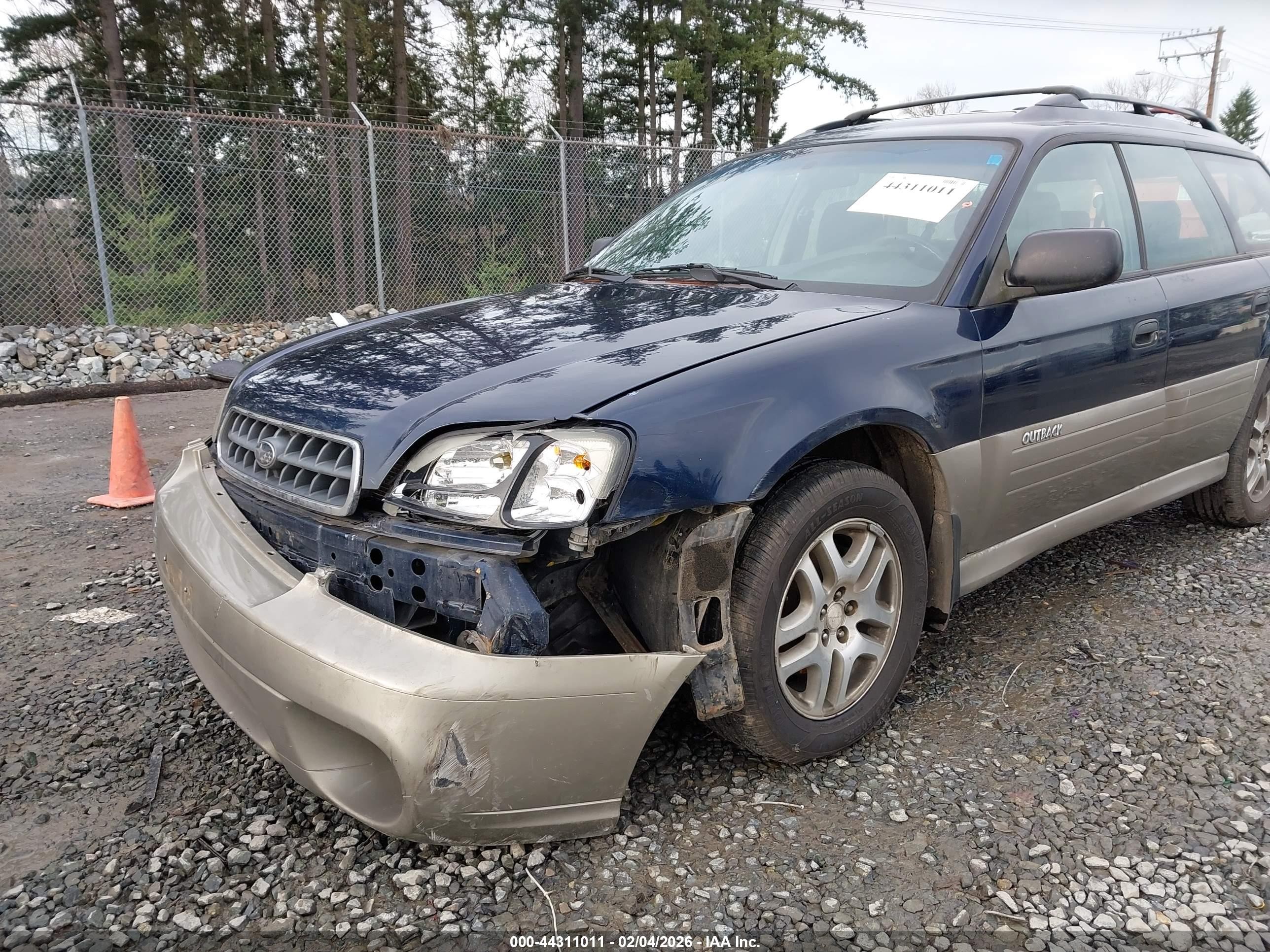 2004 Subaru Outback   Blue vin: 4S3BH675647639888