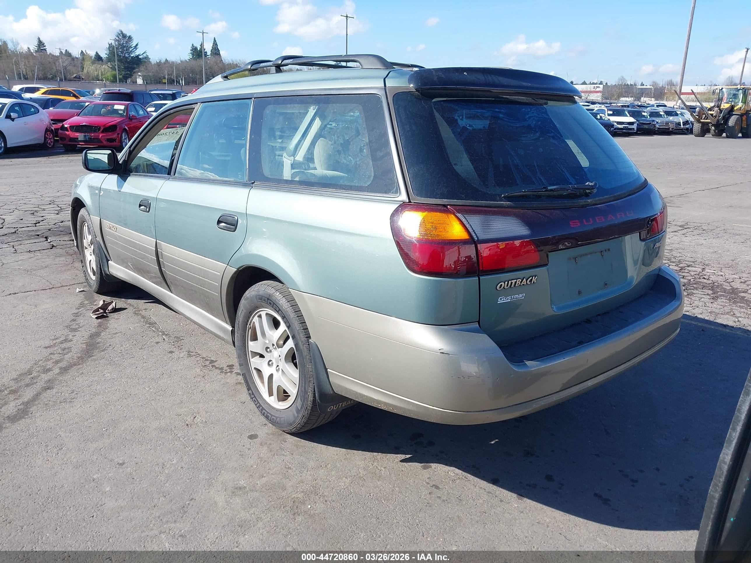 2003 Subaru Outback   Зеленый vin: 4S3BH675736661080
