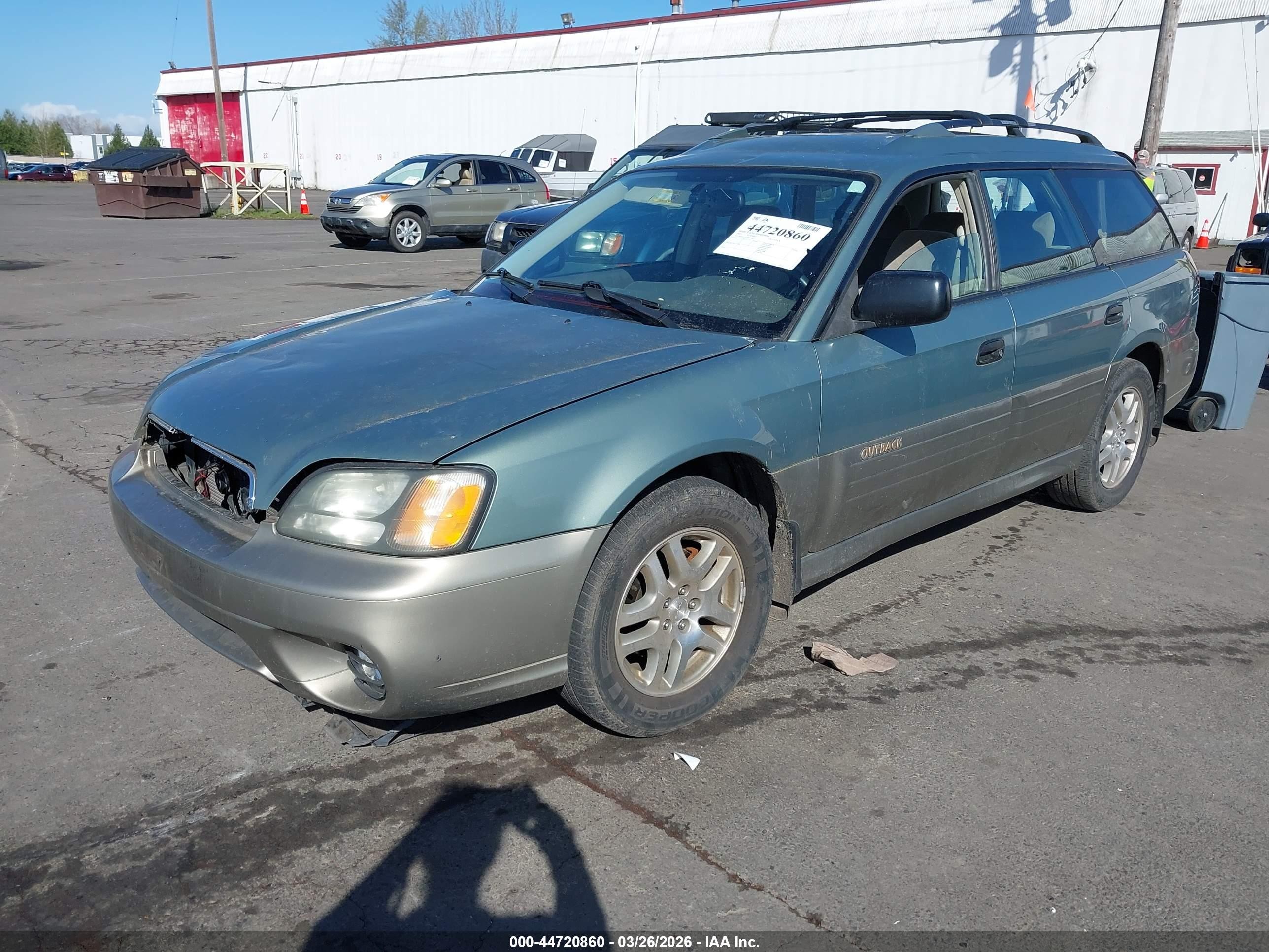 2003 Subaru Outback   Зеленый vin: 4S3BH675736661080