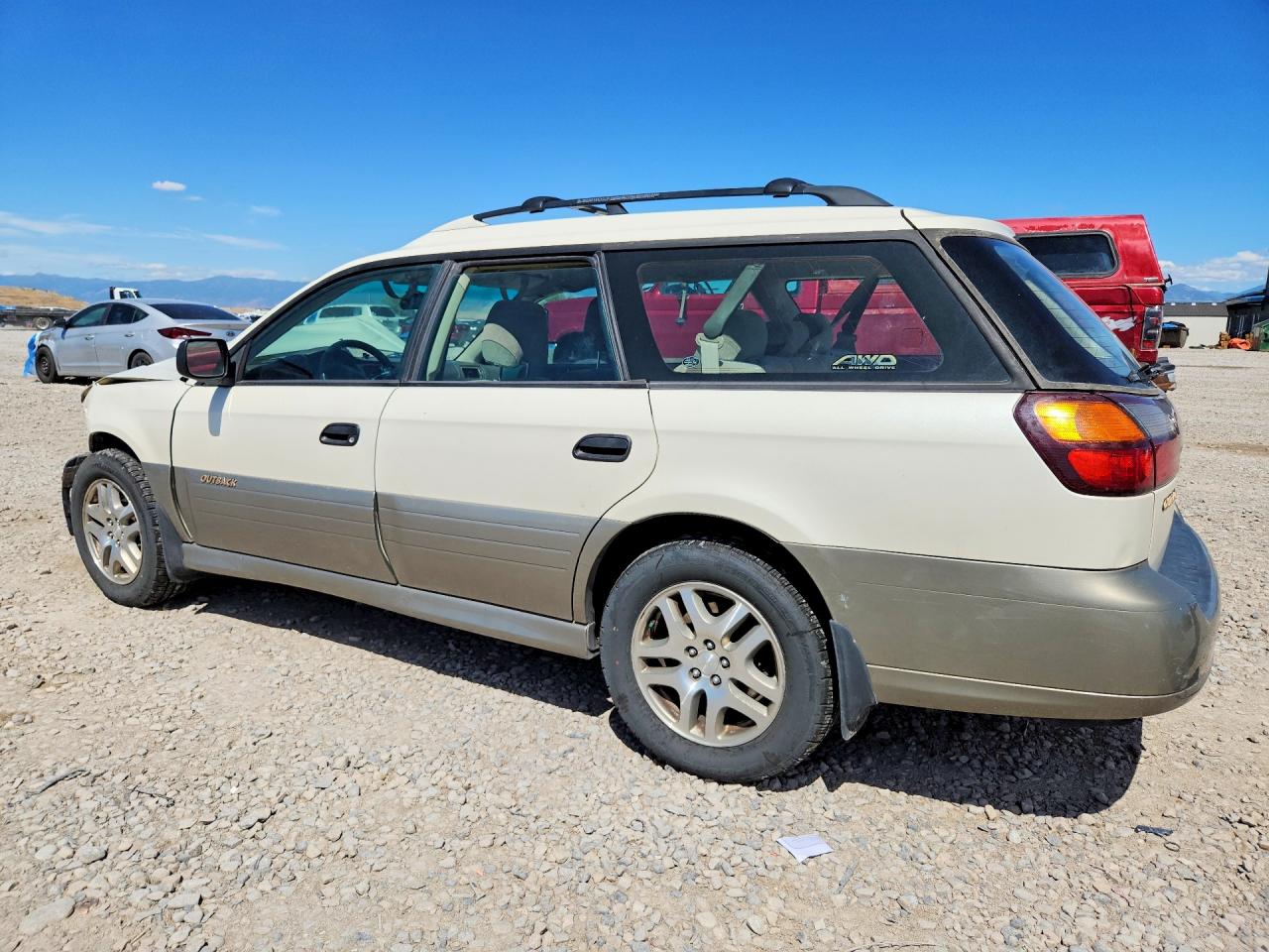 2003 Subaru Legacy Outback Awp White vin: 4S3BH675737628686