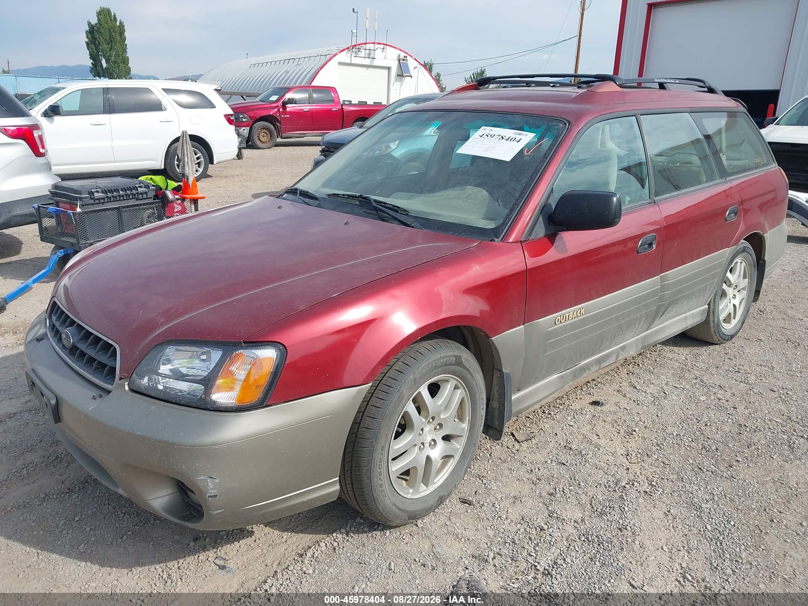 2003 Subaru Outback   Red vin: 4S3BH675737639316