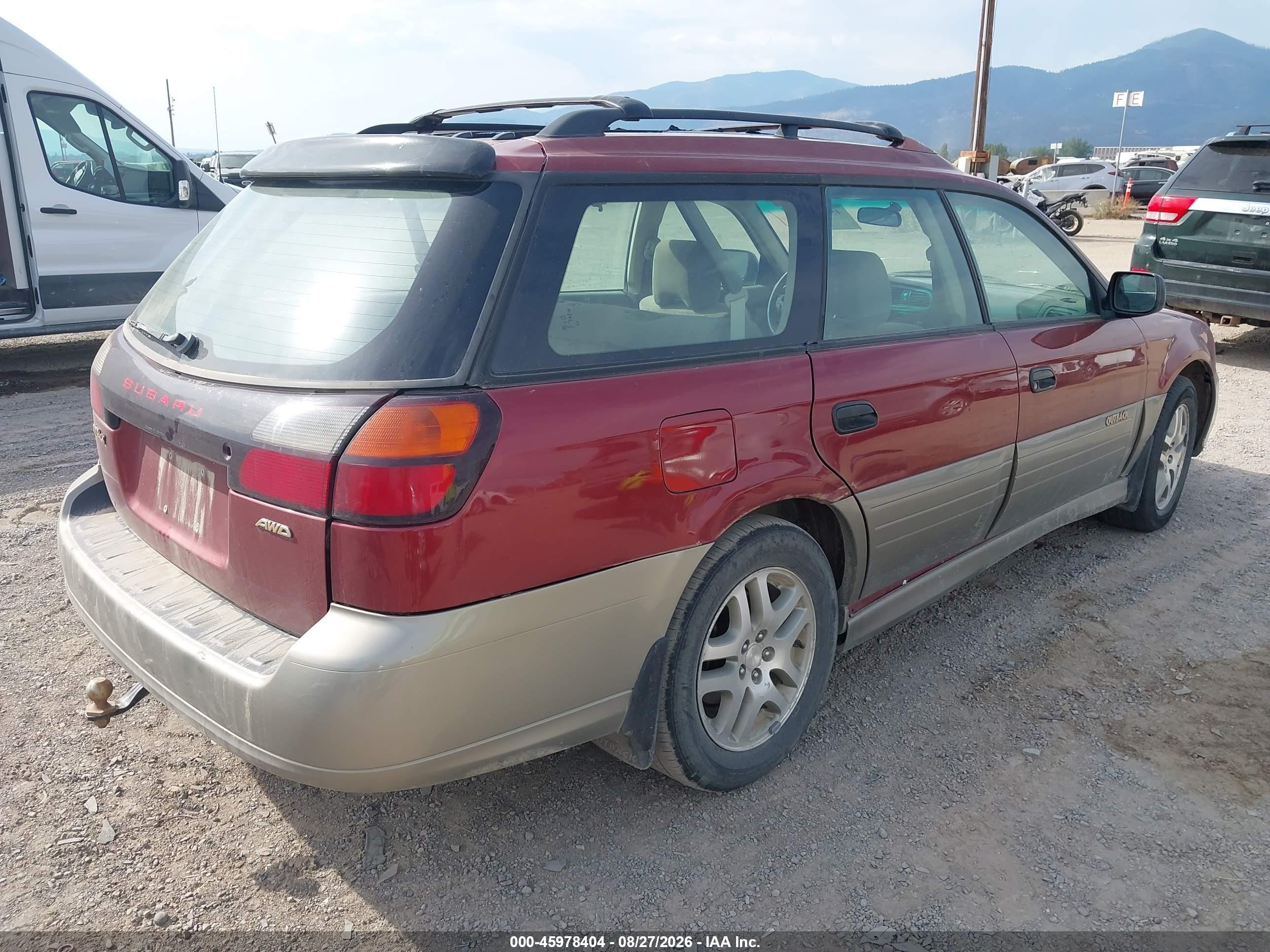 2003 Subaru Outback   Red vin: 4S3BH675737639316