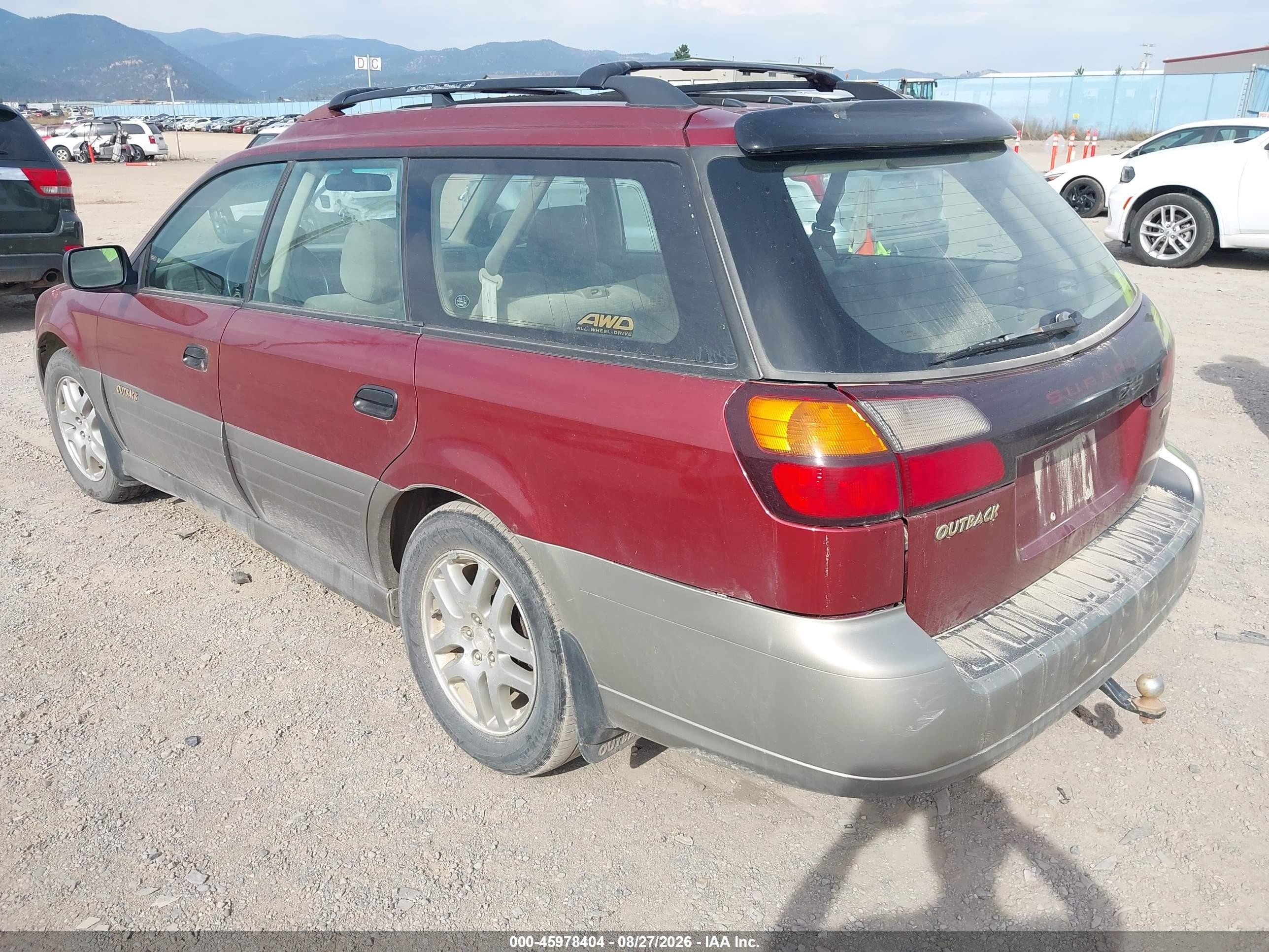 2003 Subaru Outback   Red vin: 4S3BH675737639316