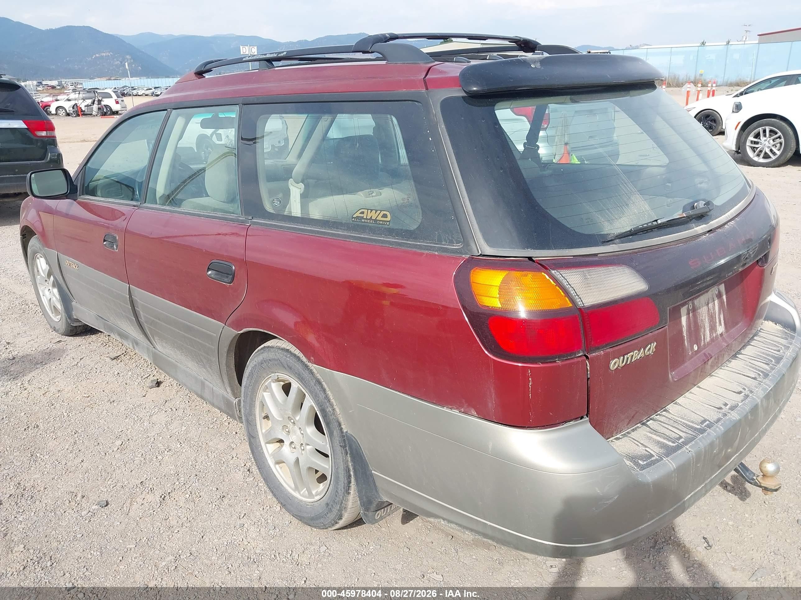 2003 Subaru Outback   Red vin: 4S3BH675737639316