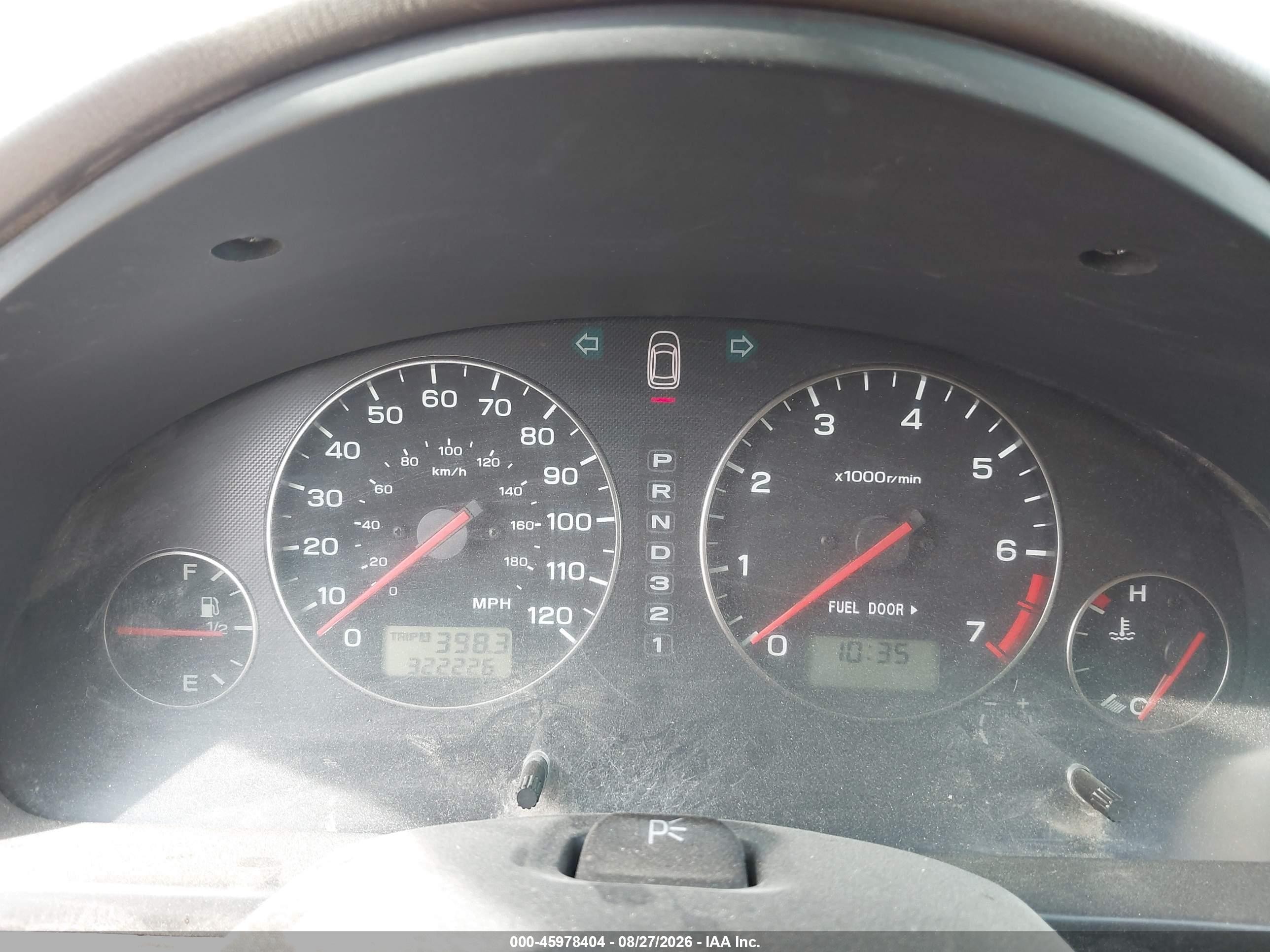 2003 Subaru Outback   Red vin: 4S3BH675737639316