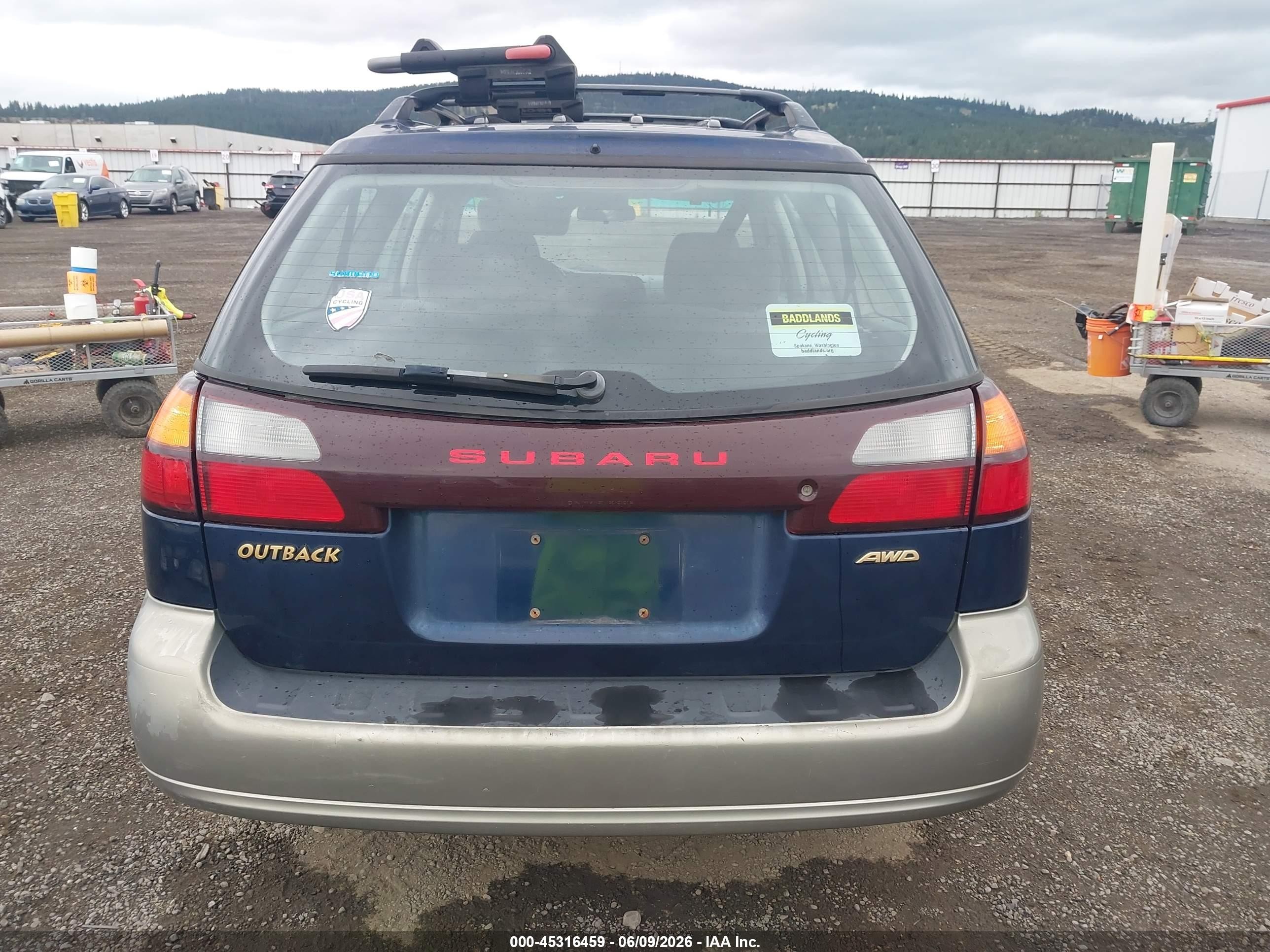 2003 Subaru Outback   Blue vin: 4S3BH675737652647