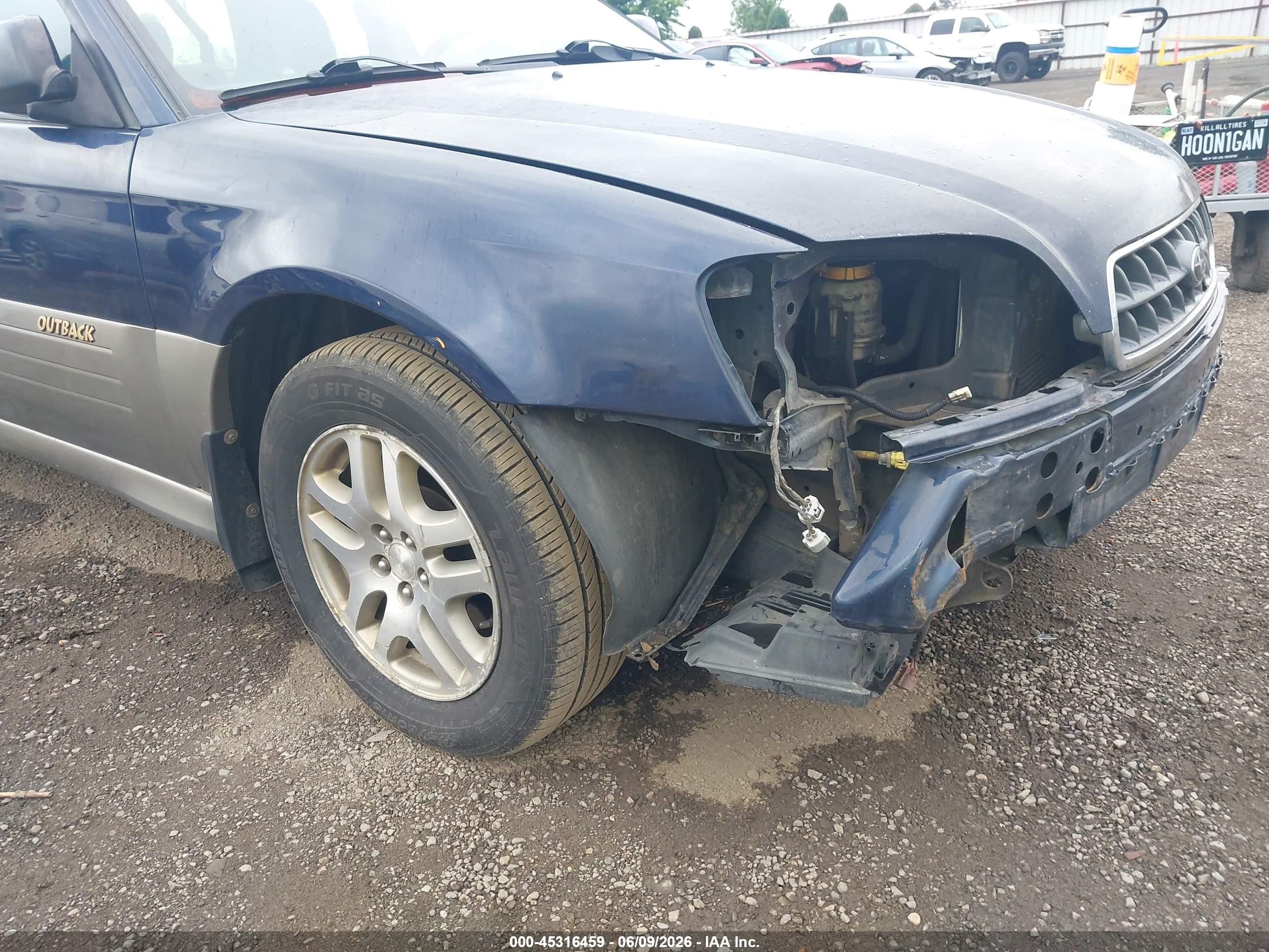2003 Subaru Outback   Blue vin: 4S3BH675737652647