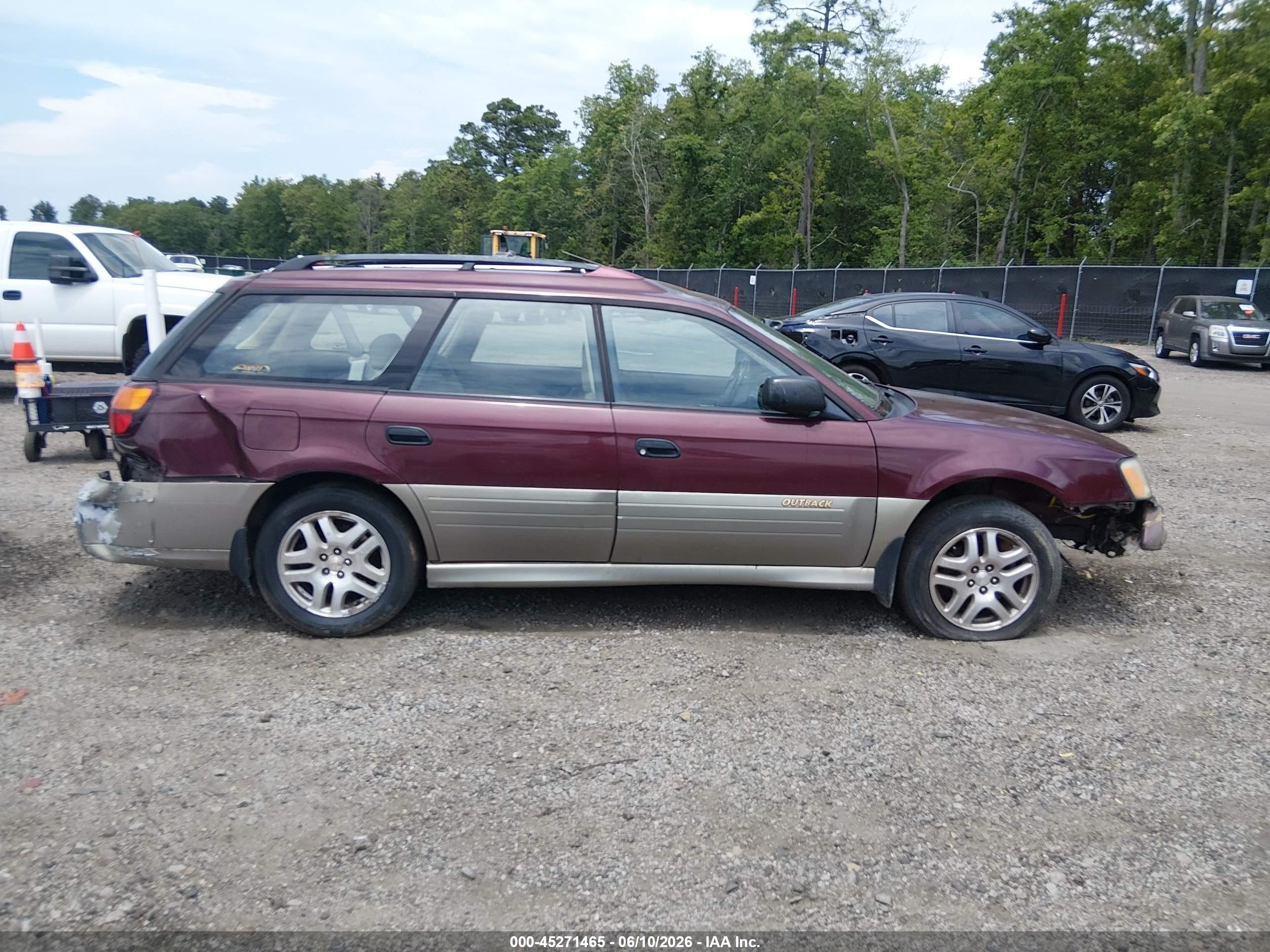 2000 Subaru Outback   Burgundy vin: 4S3BH6758Y7661235