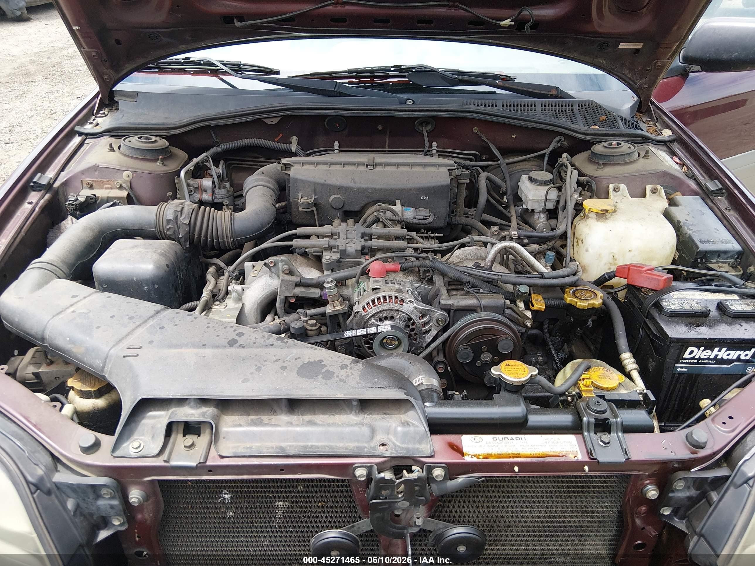 2000 Subaru Outback   Burgundy vin: 4S3BH6758Y7661235