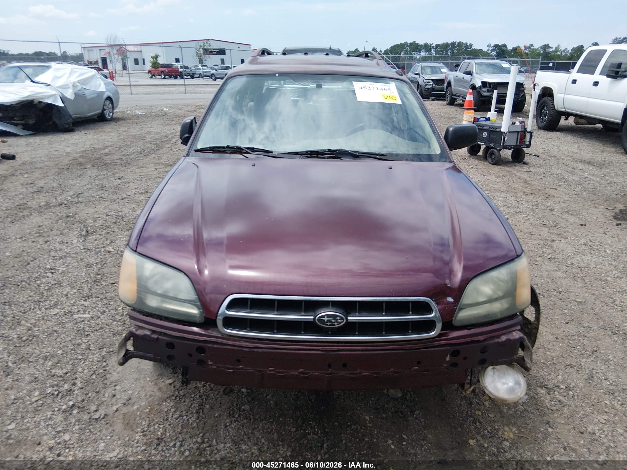 2000 Subaru Outback   Burgundy vin: 4S3BH6758Y7661235