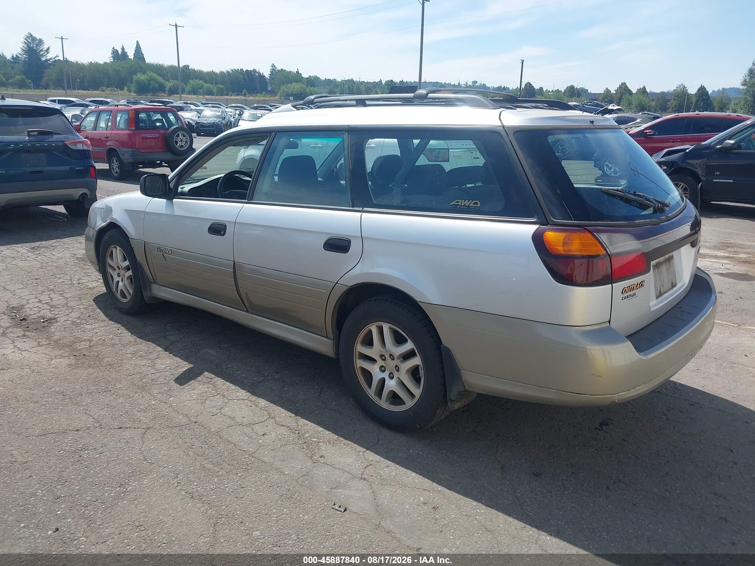 2003 Subaru Outback   Silver vin: 4S3BH675937615325