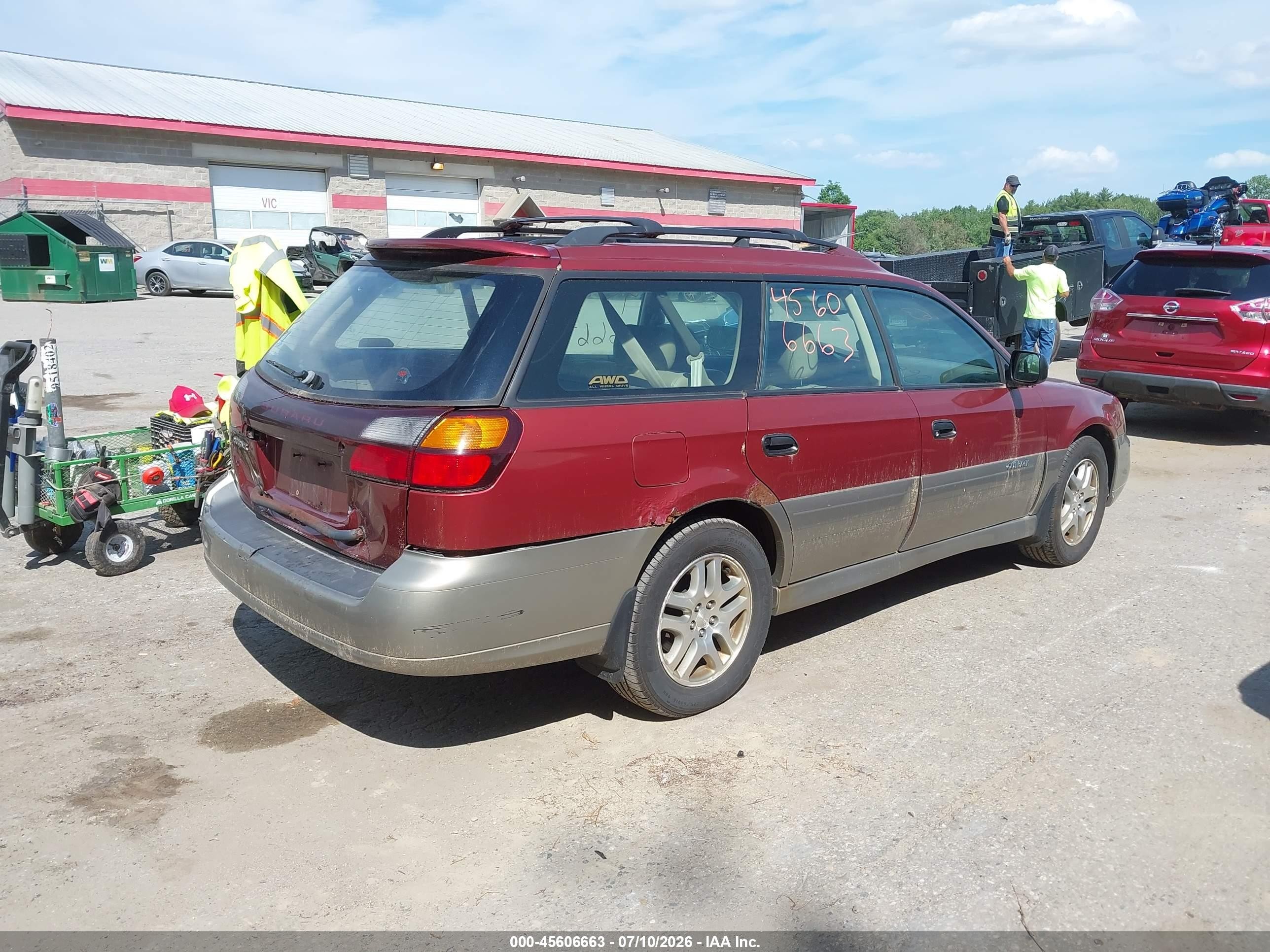 2004 Subaru Outback   Burgundy vin: 4S3BH675947631008
