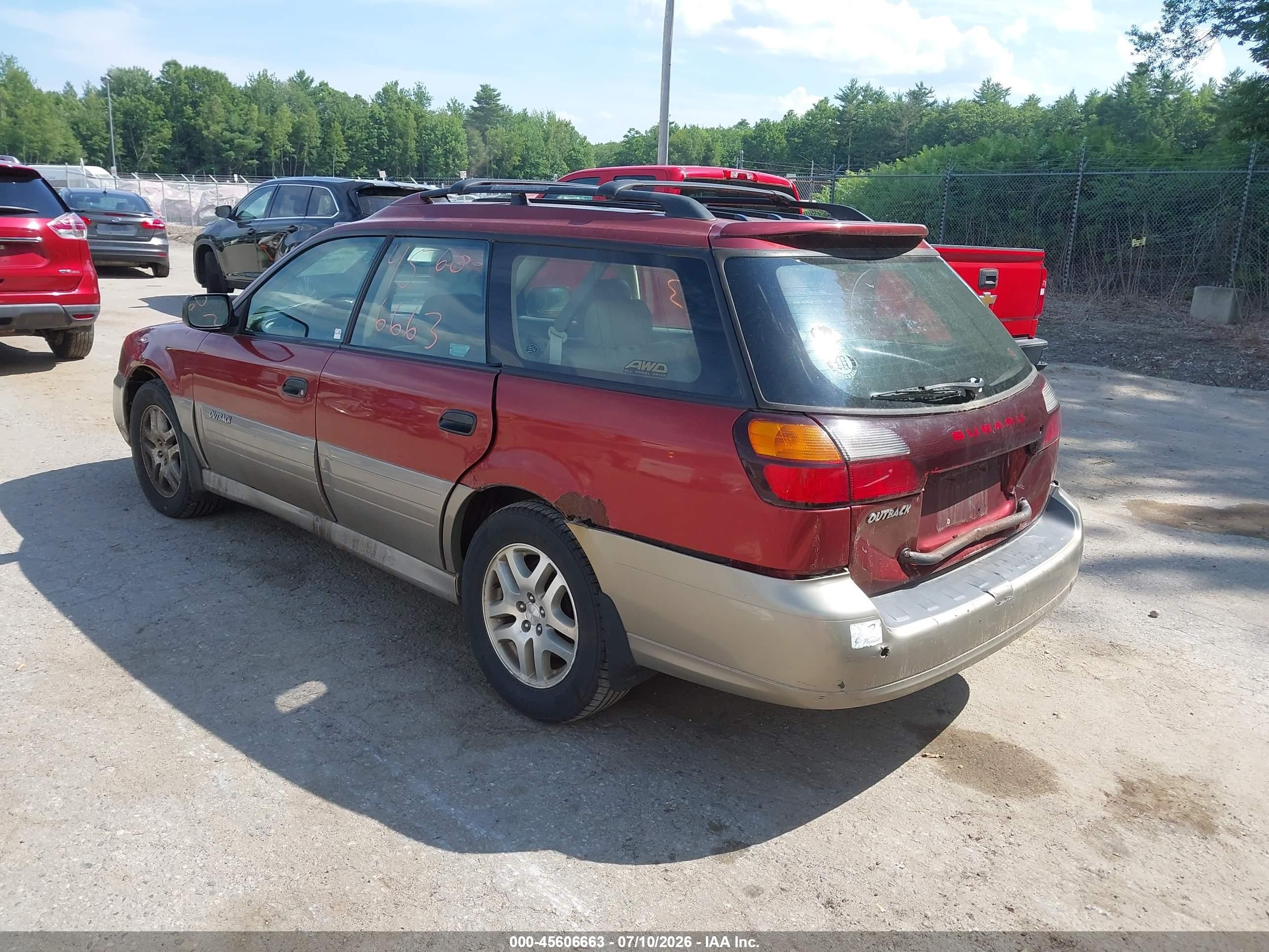 2004 Subaru Outback   Burgundy vin: 4S3BH675947631008