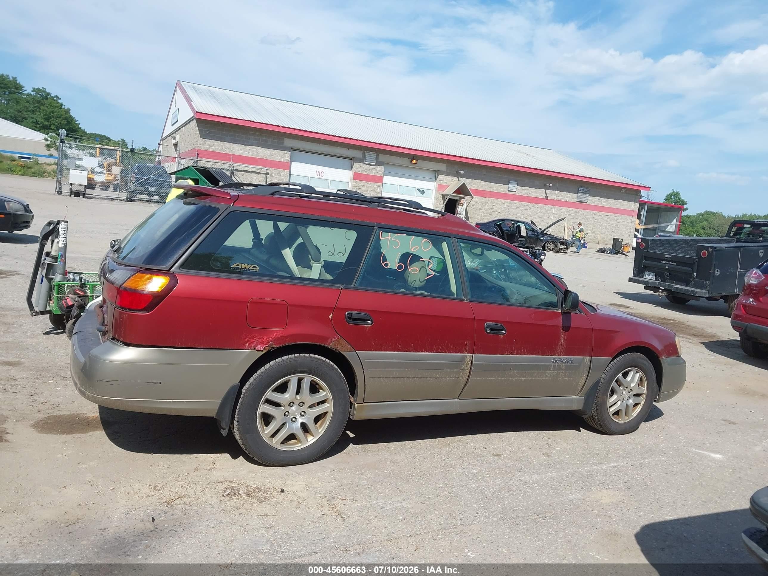 2004 Subaru Outback   Burgundy vin: 4S3BH675947631008