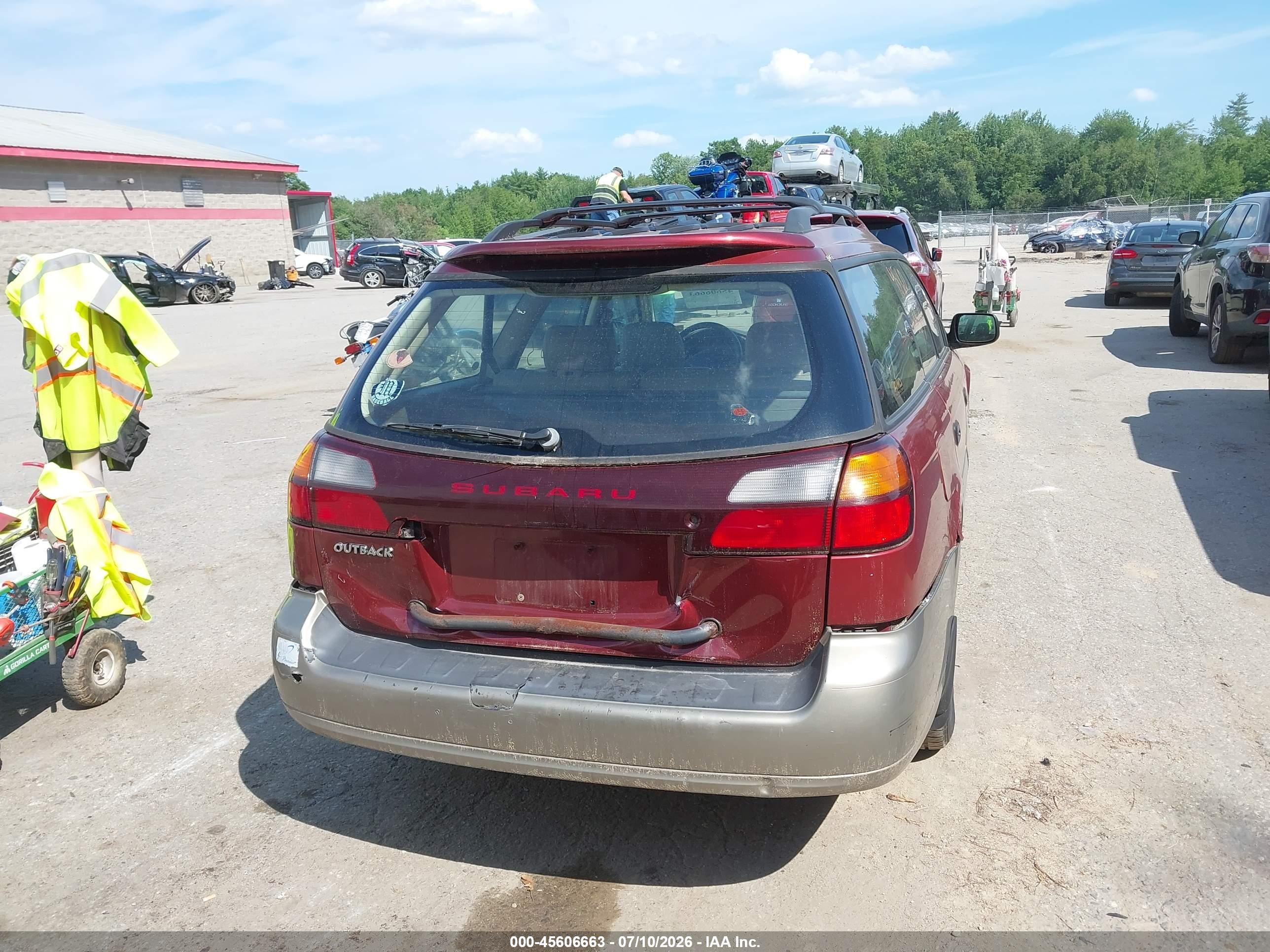 2004 Subaru Outback   Burgundy vin: 4S3BH675947631008