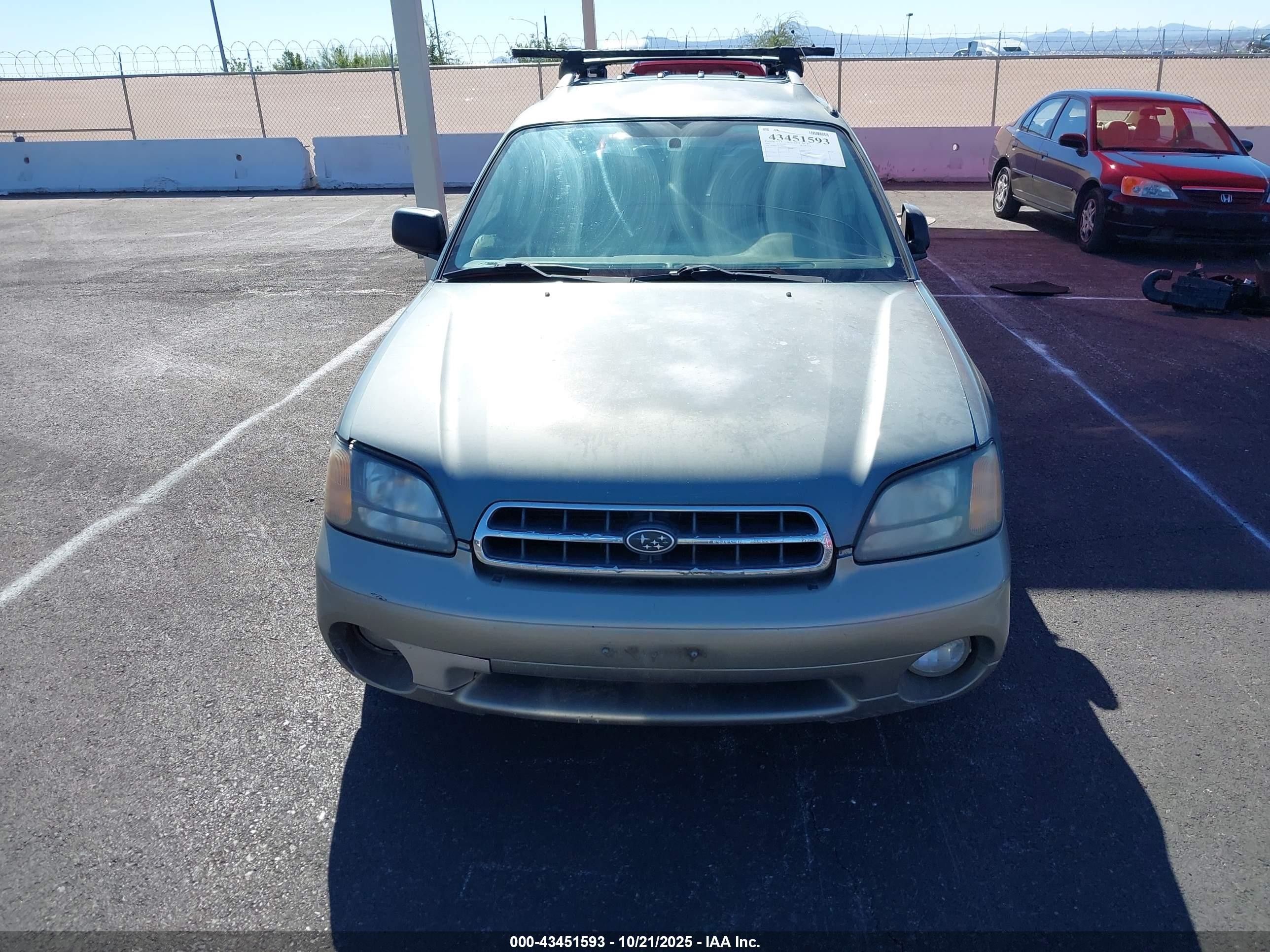 2001 Subaru Outback   Зеленый vin: 4S3BH675X17630316