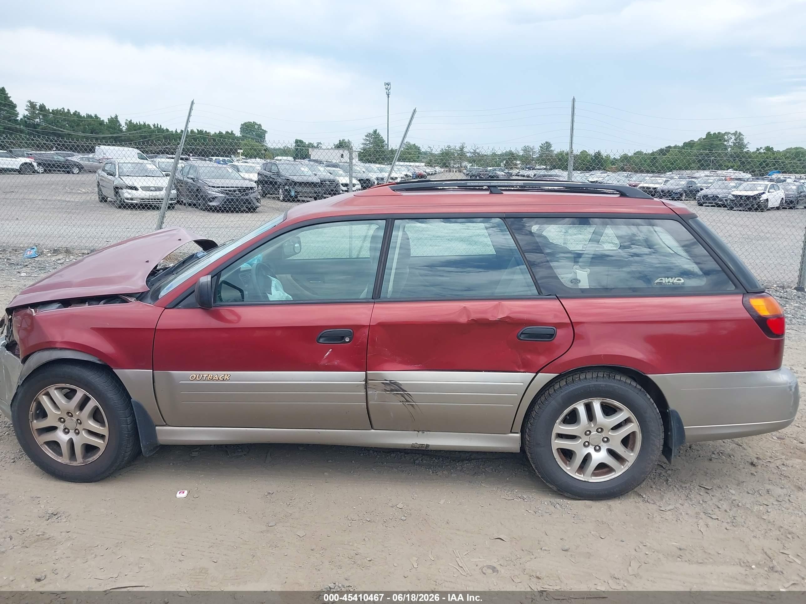 2003 Subaru Outback   Burgundy vin: 4S3BH675X37618735