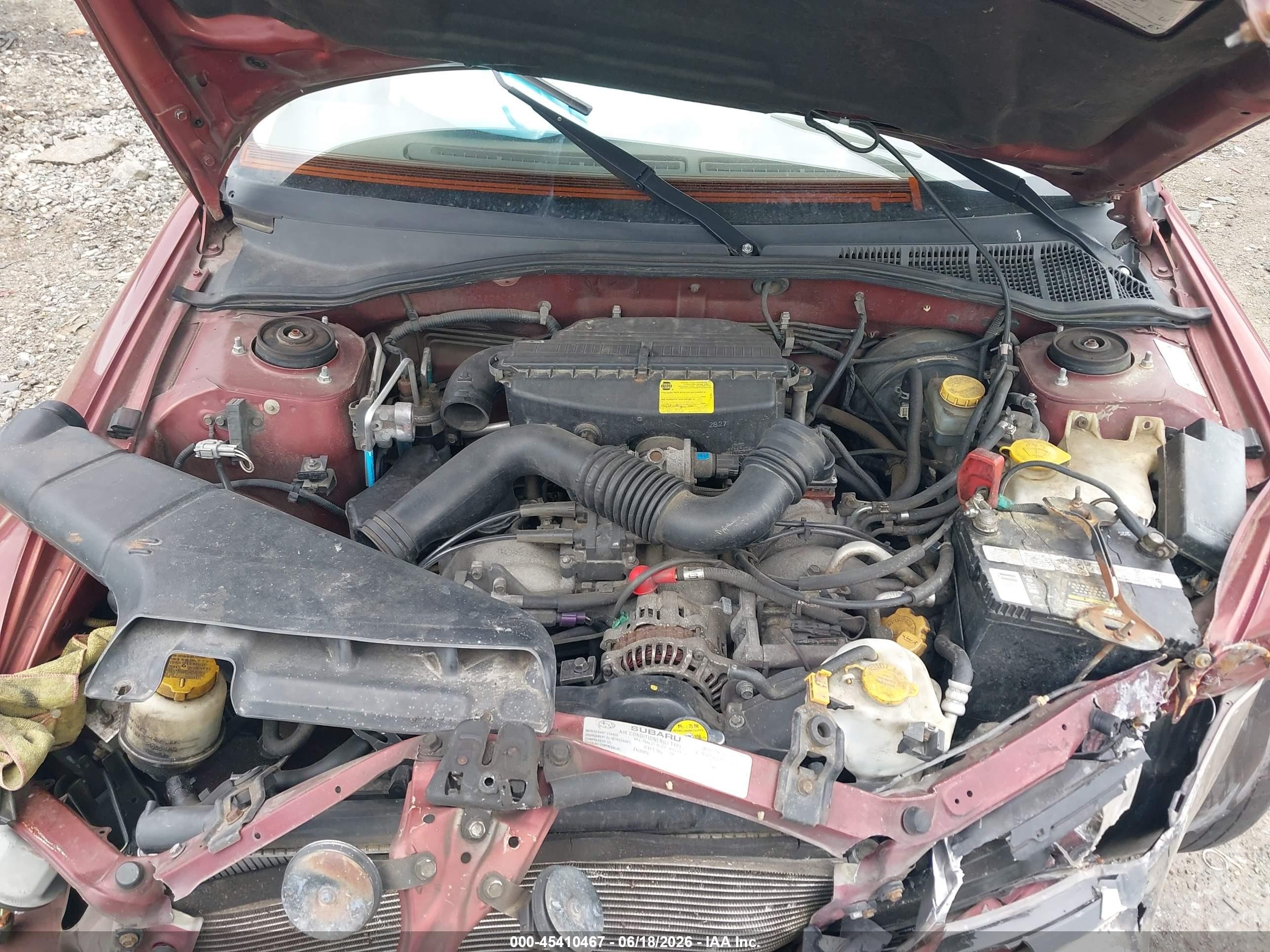 2003 Subaru Outback   Burgundy vin: 4S3BH675X37618735
