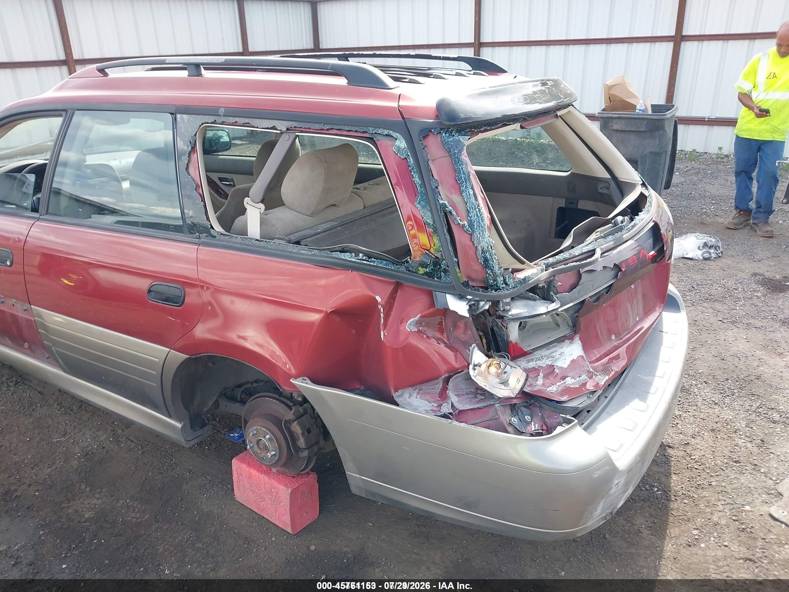 2004 Subaru Outback   Red vin: 4S3BH675X47615531