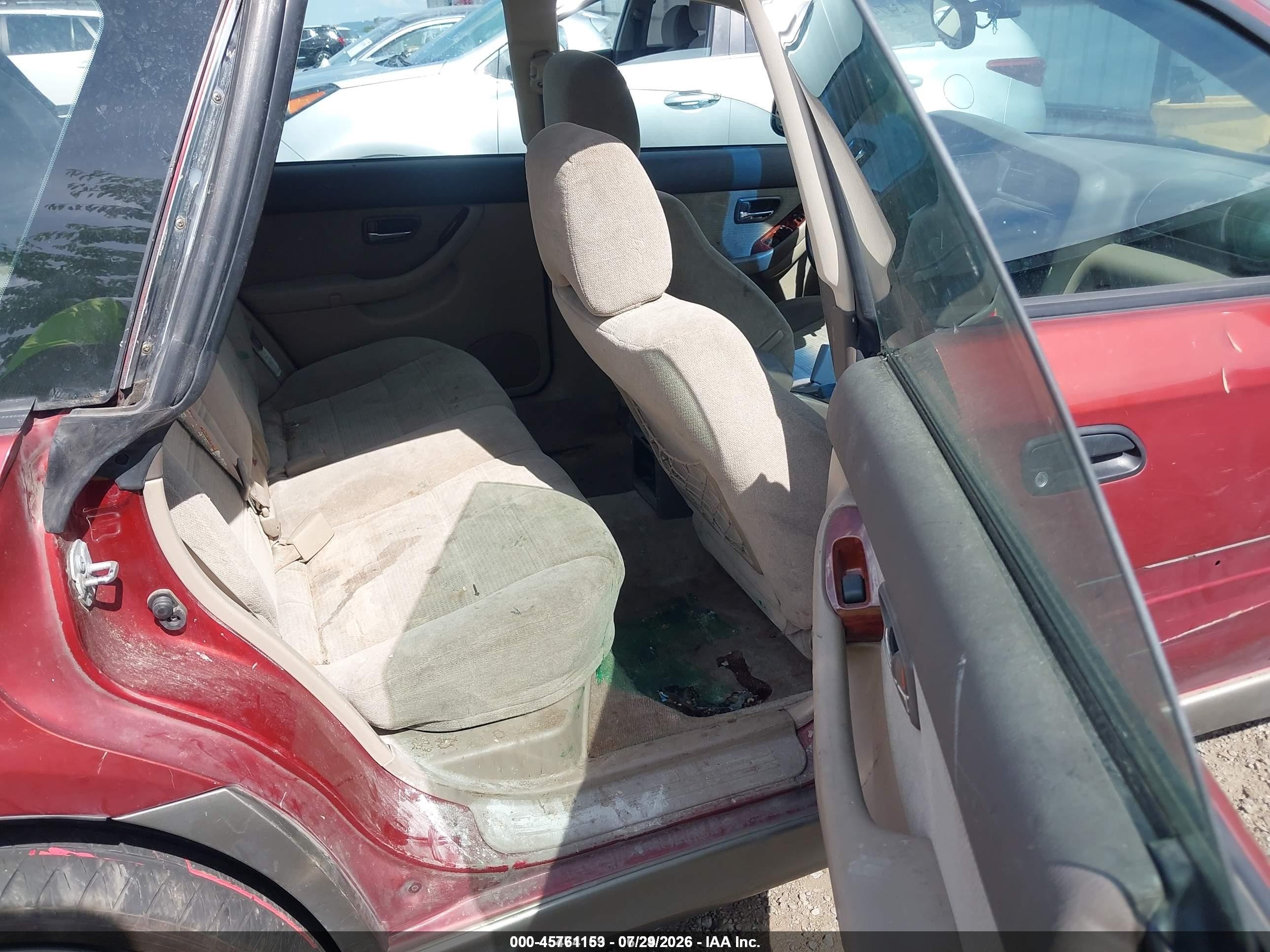 2004 Subaru Outback   Red vin: 4S3BH675X47615531