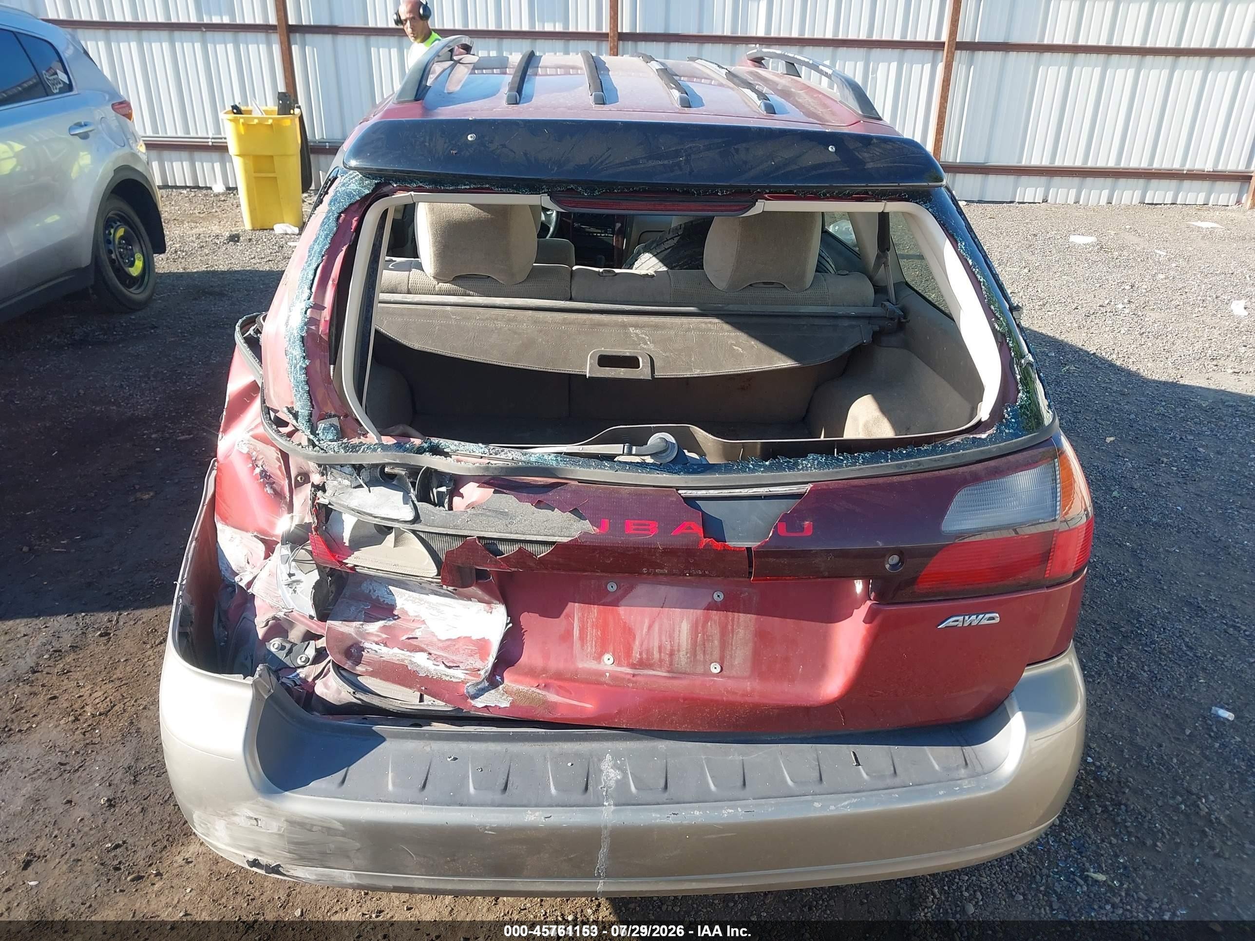 2004 Subaru Outback   Red vin: 4S3BH675X47615531