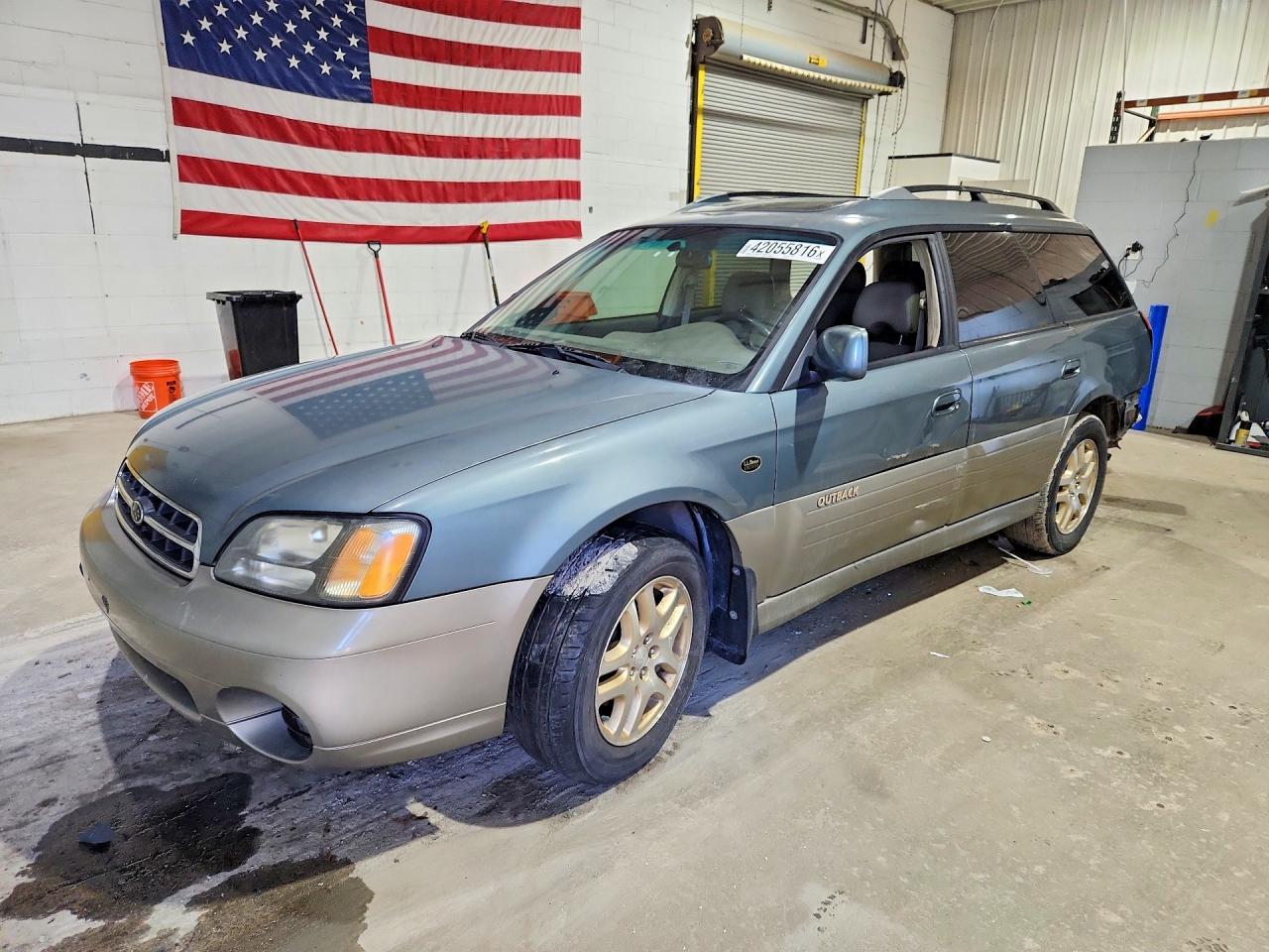 2001 Subaru Legacy Outback Limited Green vin: 4S3BH686017650467