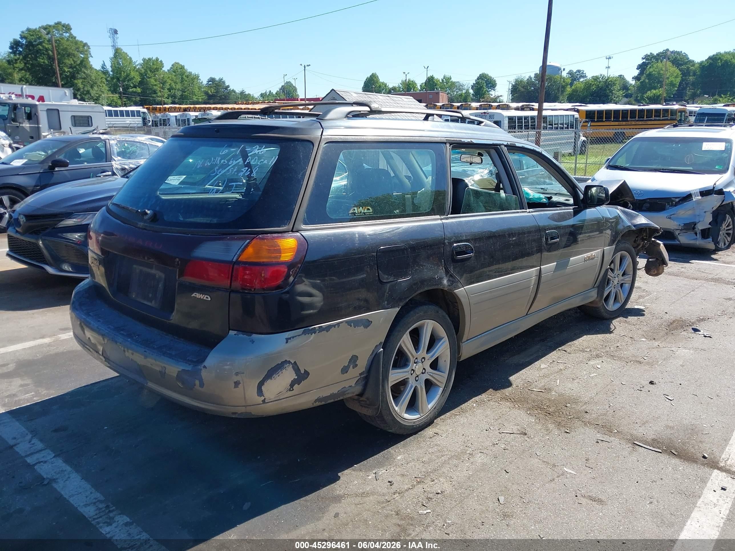 2001 Subaru Outback Limited Black vin: 4S3BH686017675966