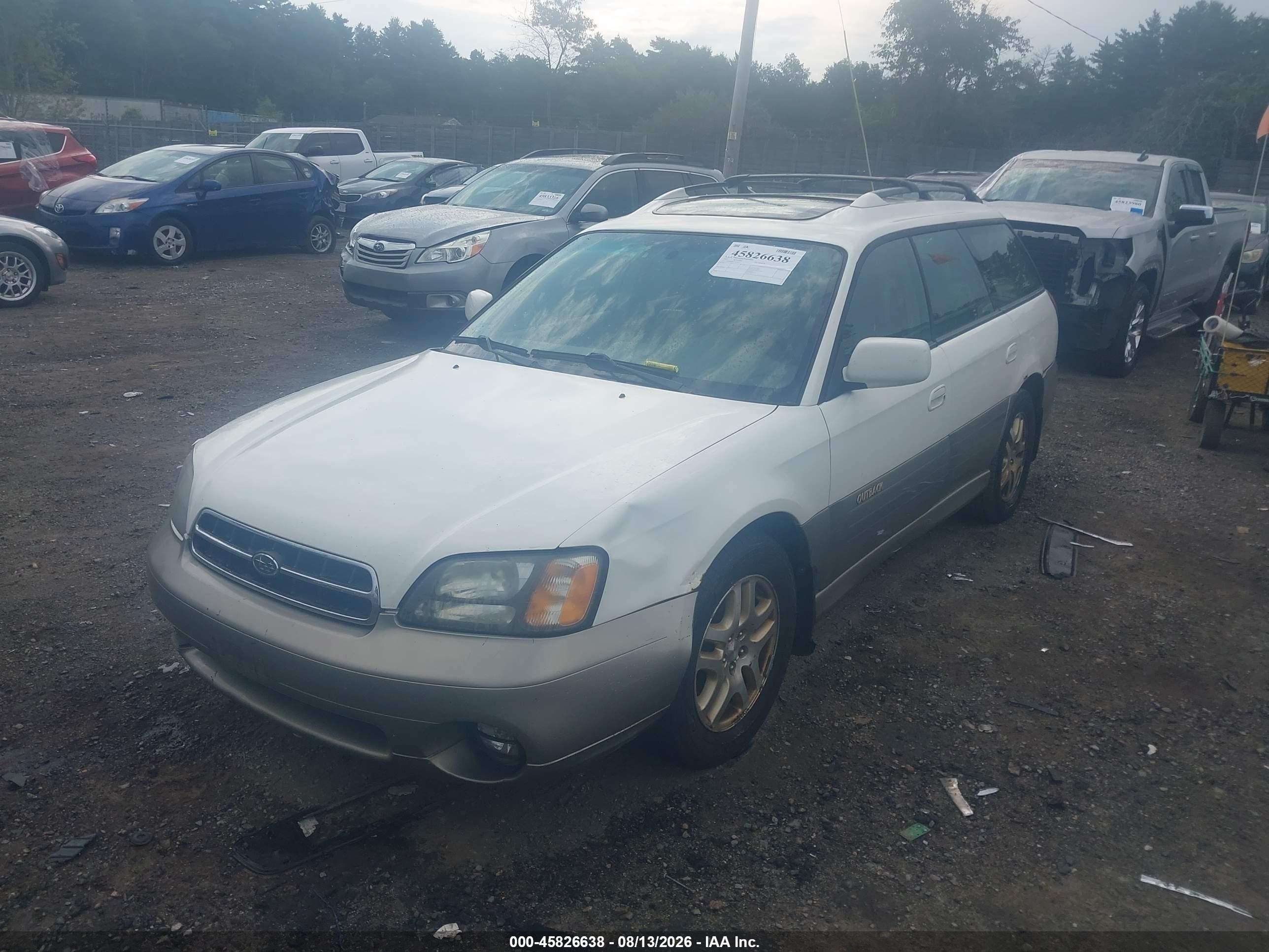 2001 Subaru Outback Limited White vin: 4S3BH686017678057