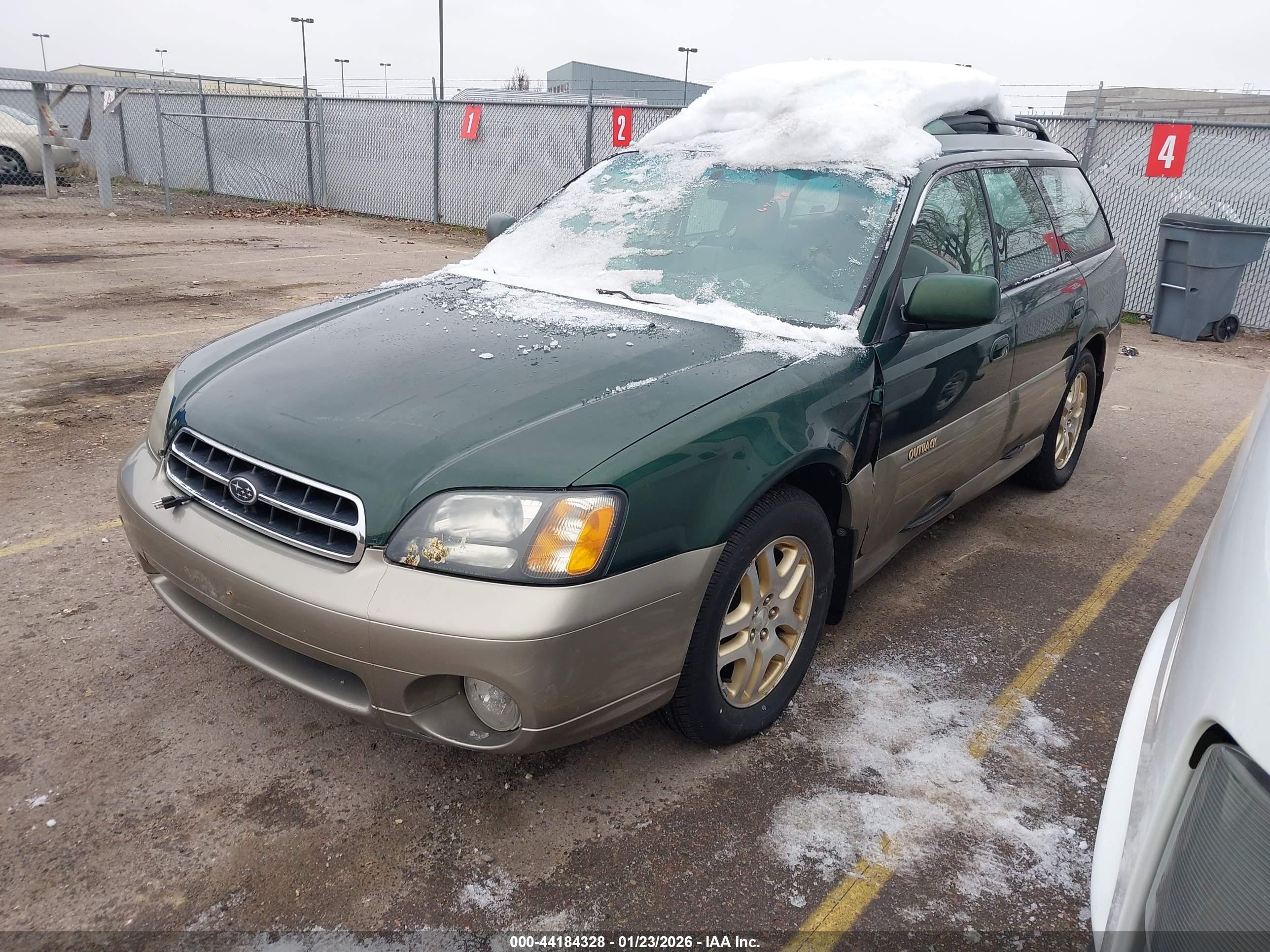 2000 Subaru Outback Limited Green vin: 4S3BH6860Y7635347
