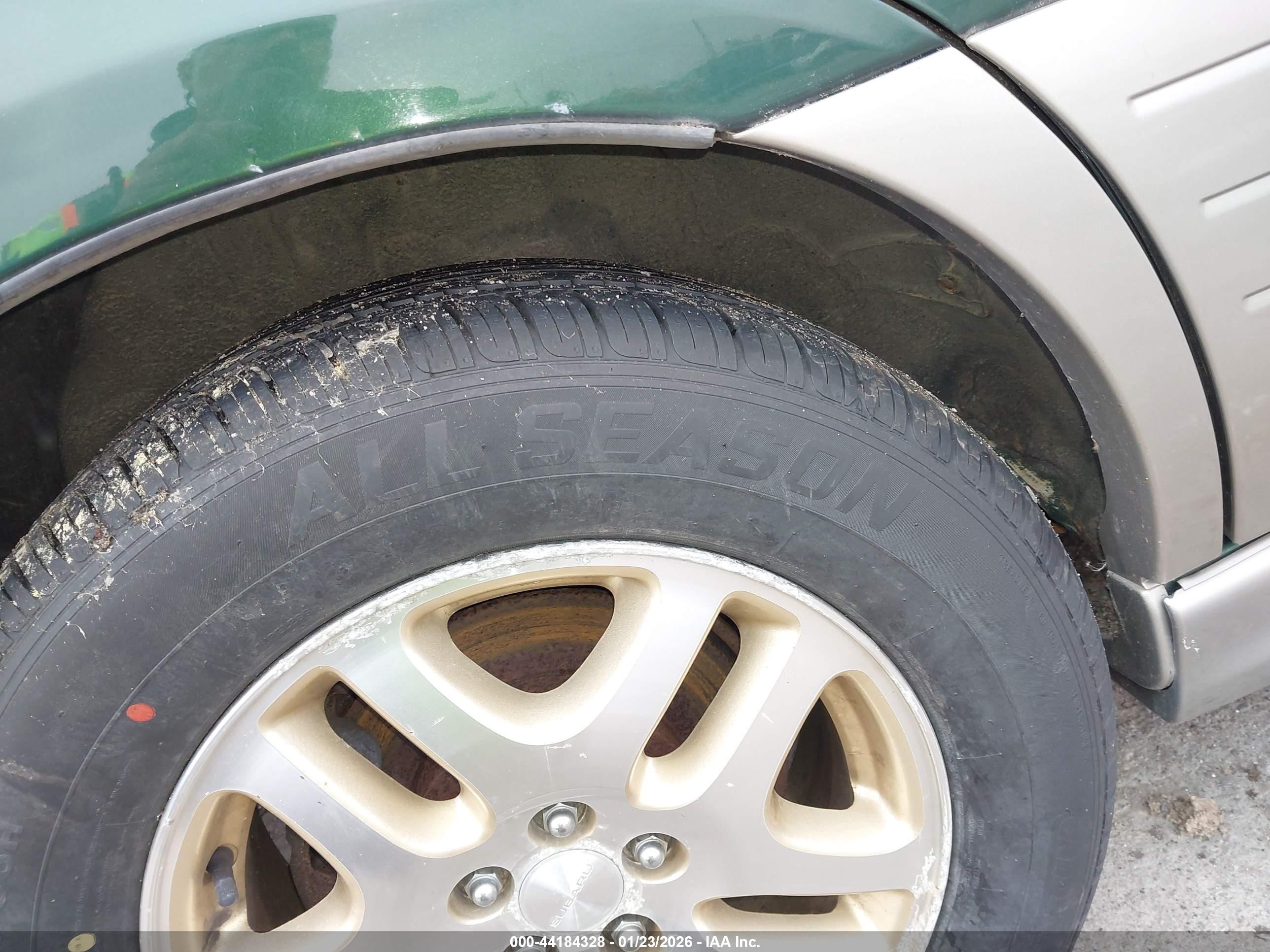2000 Subaru Outback Limited Green vin: 4S3BH6860Y7635347