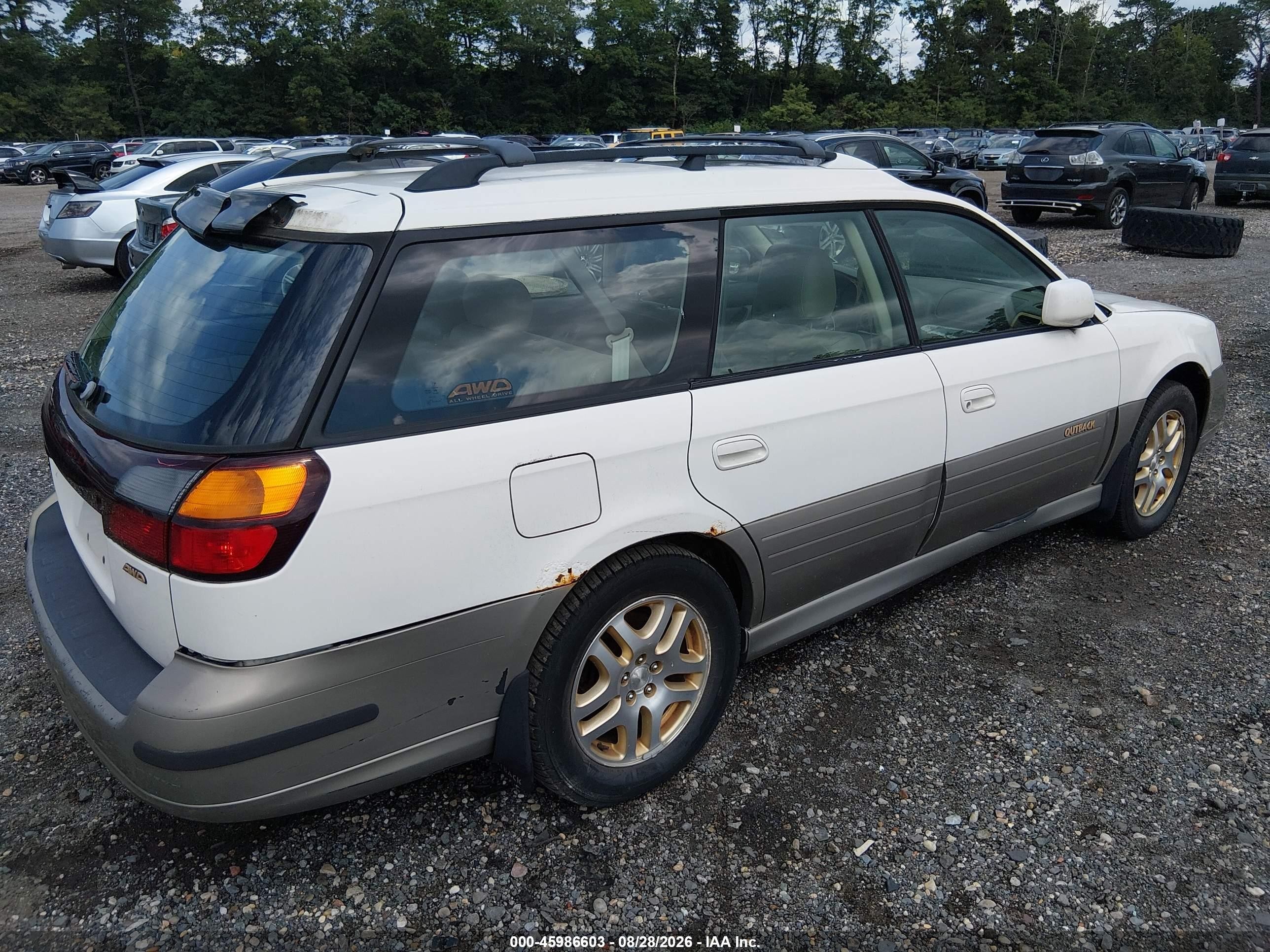 2001 Subaru Outback Limited White vin: 4S3BH686117609801