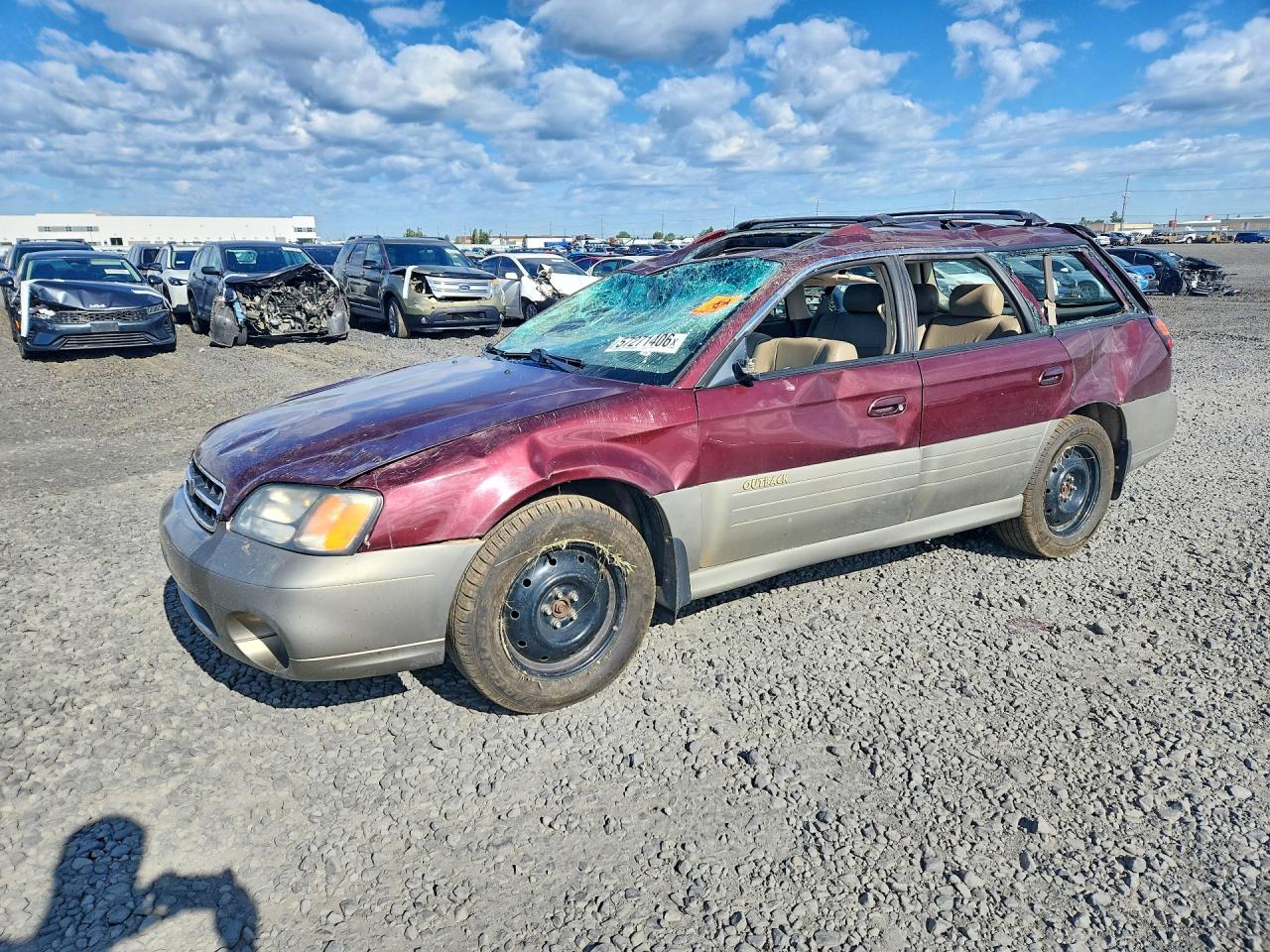2001 Subaru Legacy Outback Limited Red vin: 4S3BH686117612214