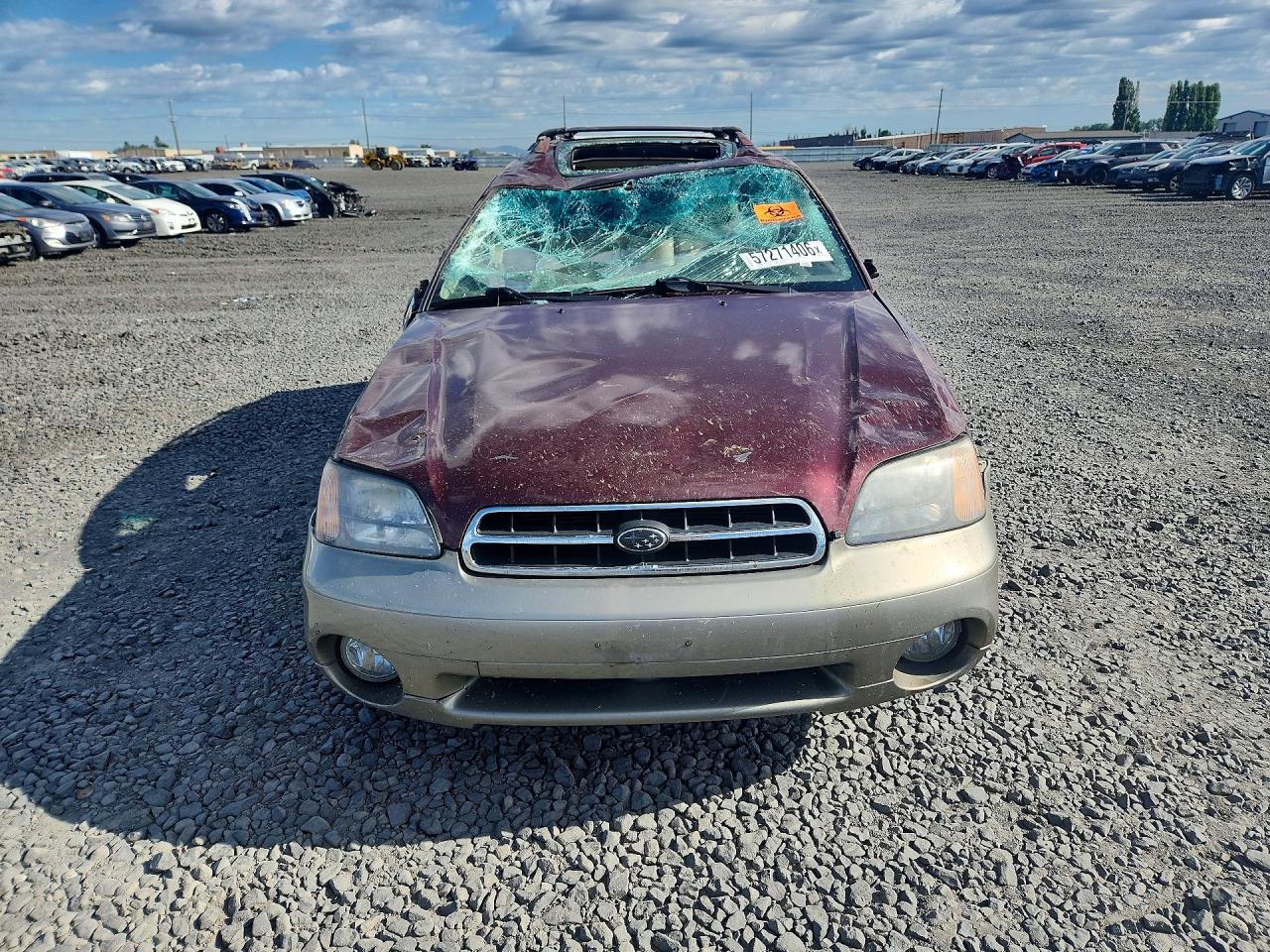 2001 Subaru Legacy Outback Limited Red vin: 4S3BH686117612214