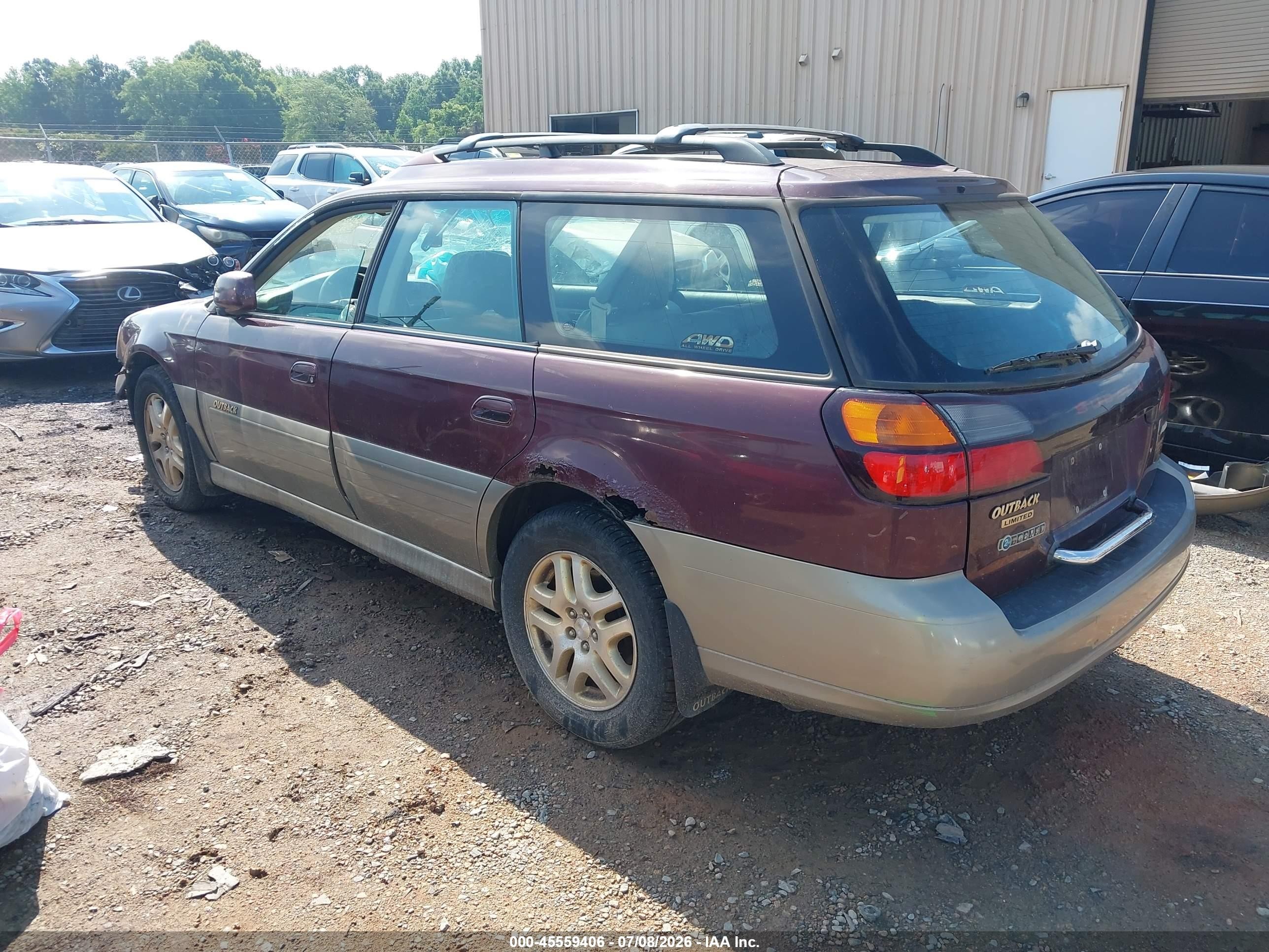 2001 Subaru Outback Limited Red vin: 4S3BH686217628356