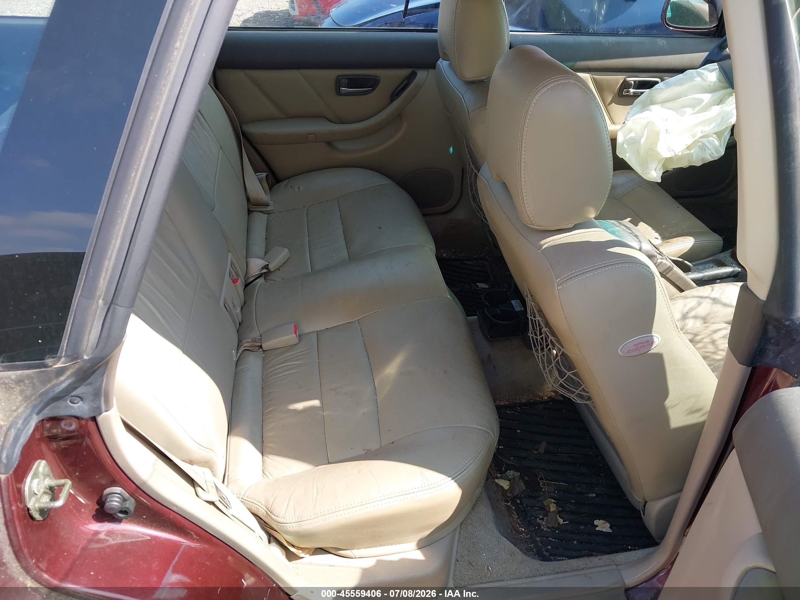 2001 Subaru Outback Limited Red vin: 4S3BH686217628356