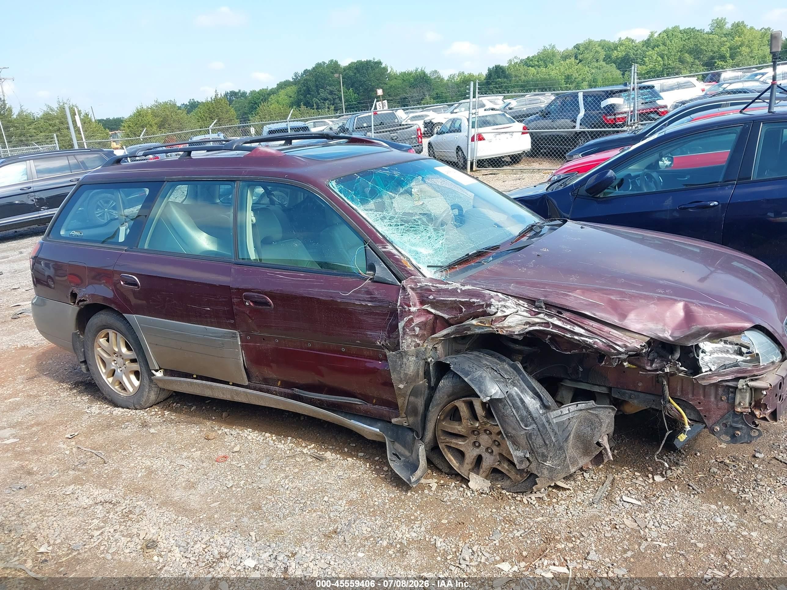 2001 Subaru Outback Limited Red vin: 4S3BH686217628356