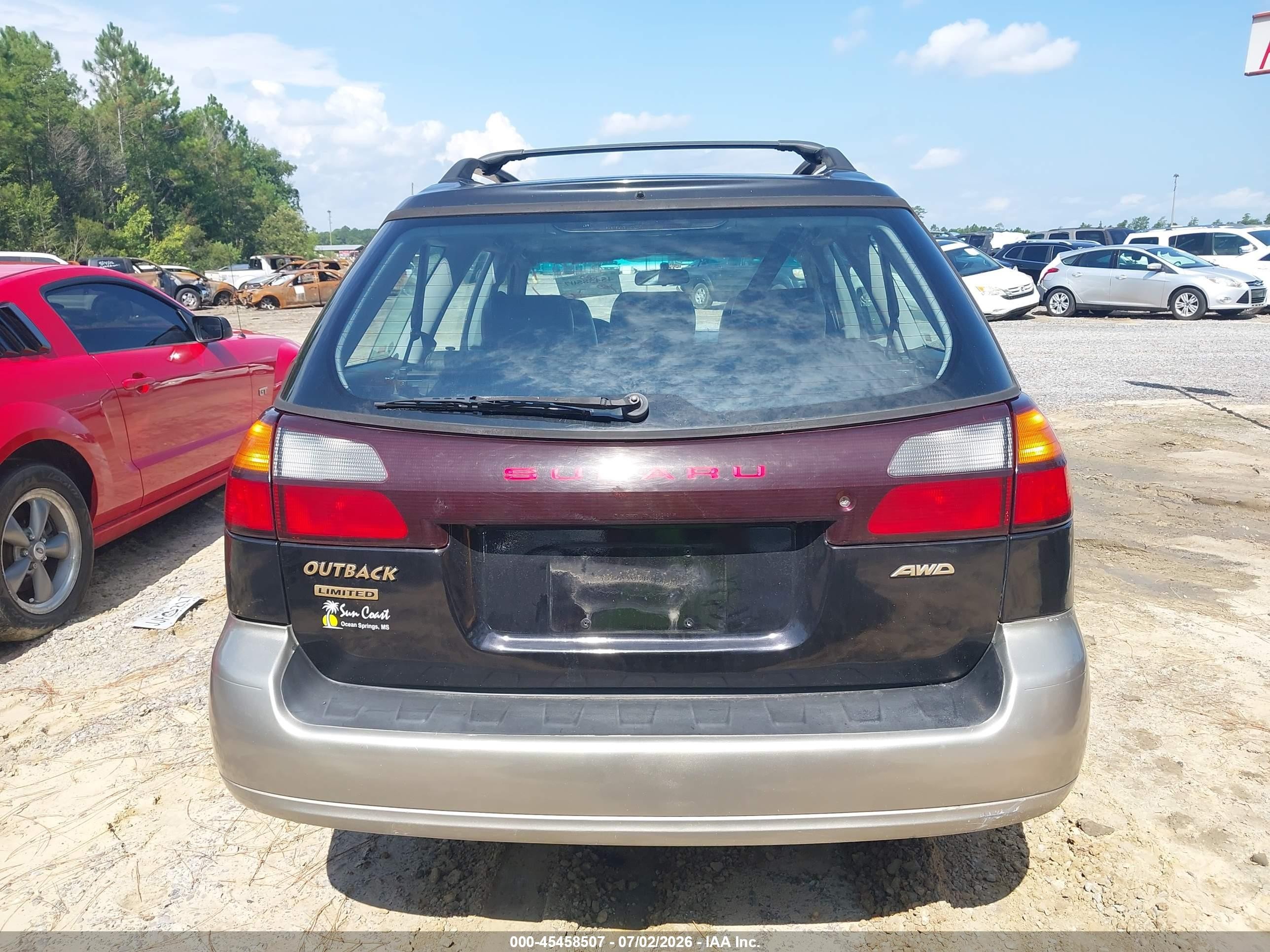 2000 Subaru Outback Limited Black vin: 4S3BH6862Y7629193