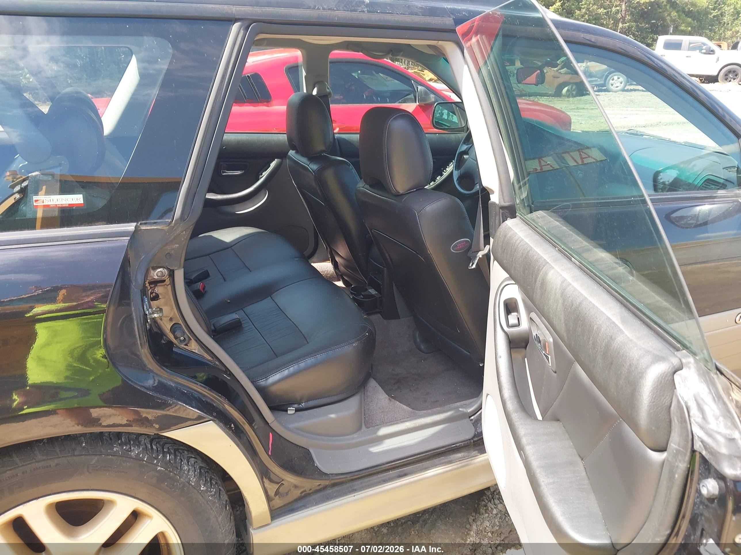 2000 Subaru Outback Limited Black vin: 4S3BH6862Y7629193